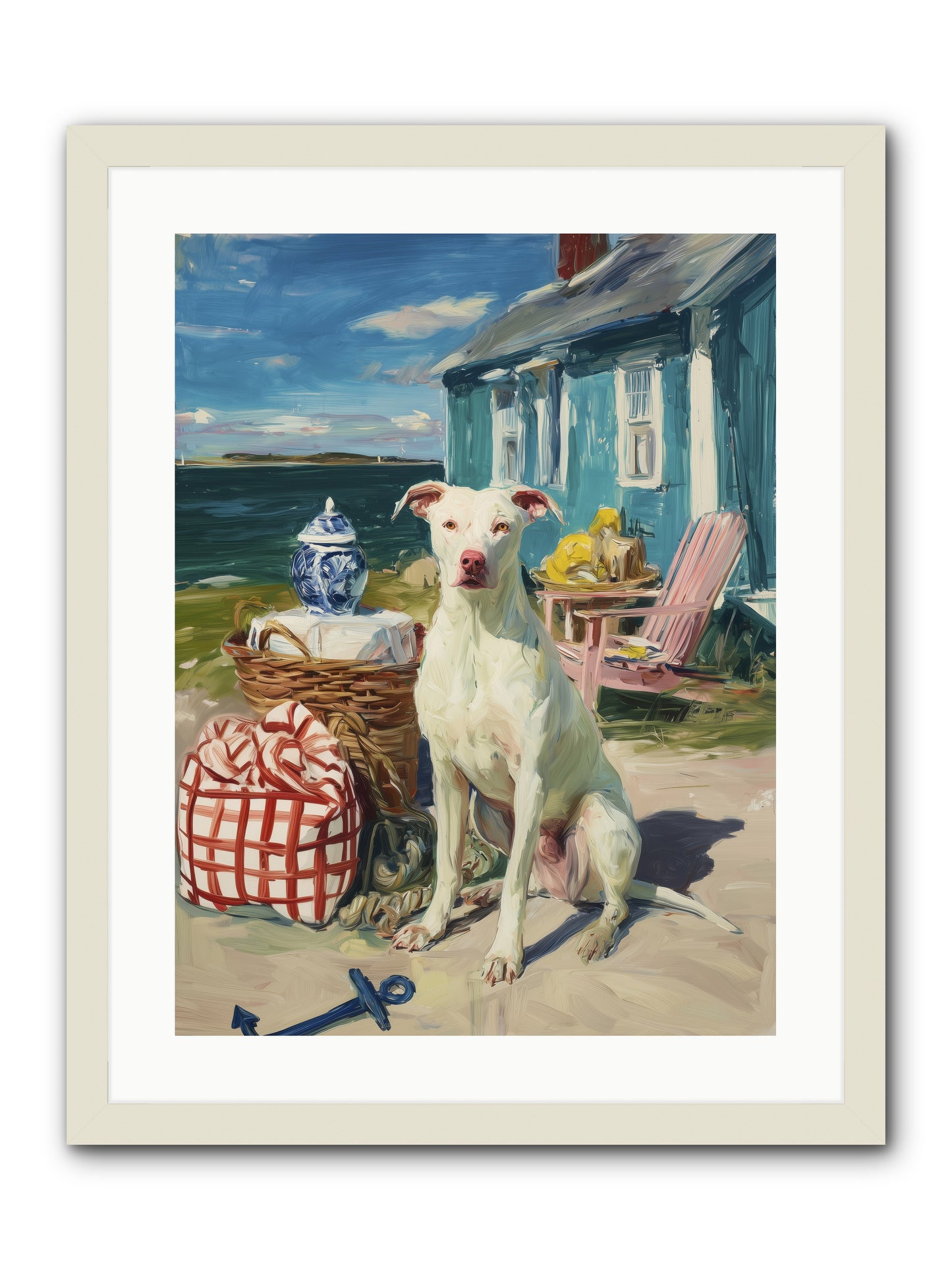 Tide Pool Tracker -- Framed Print - White 18x24