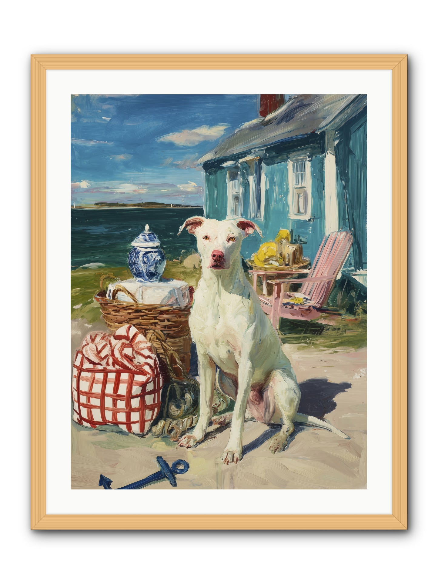 Tide Pool Tracker -- Framed Print - Natural 24x32