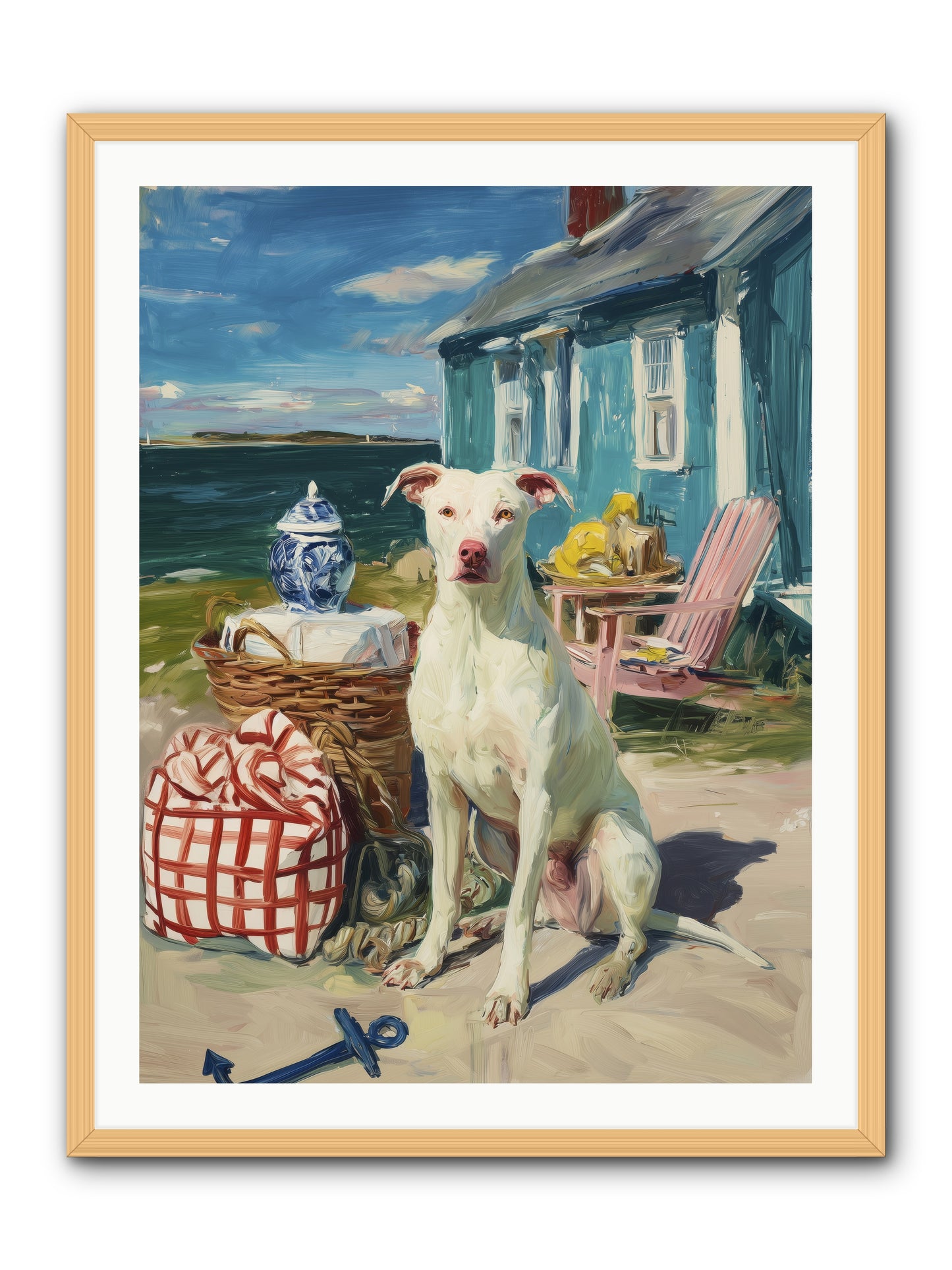 Tide Pool Tracker -- Framed Print - Natural 30x40