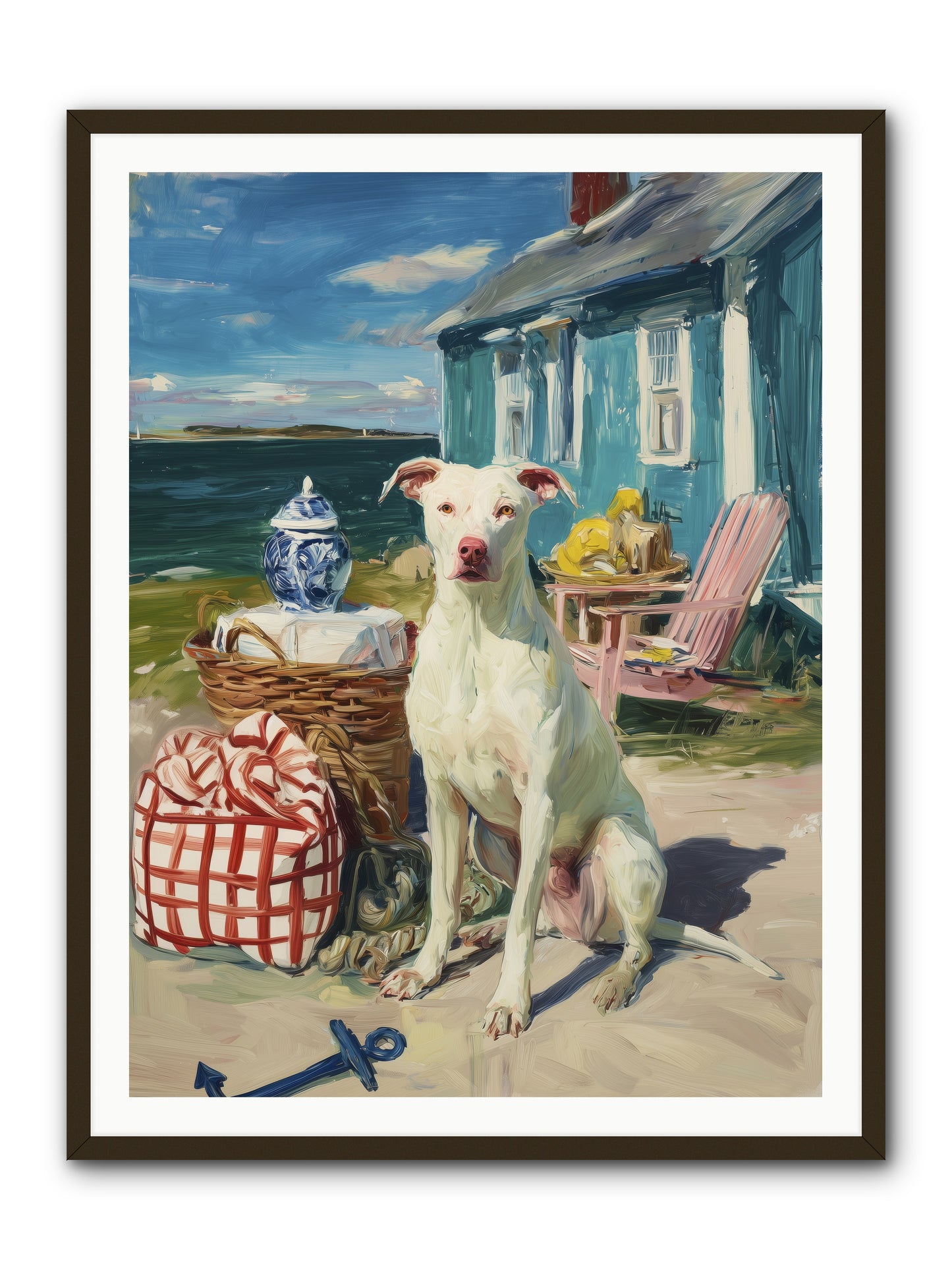 Tide Pool Tracker -- Framed Print - Black 36x48