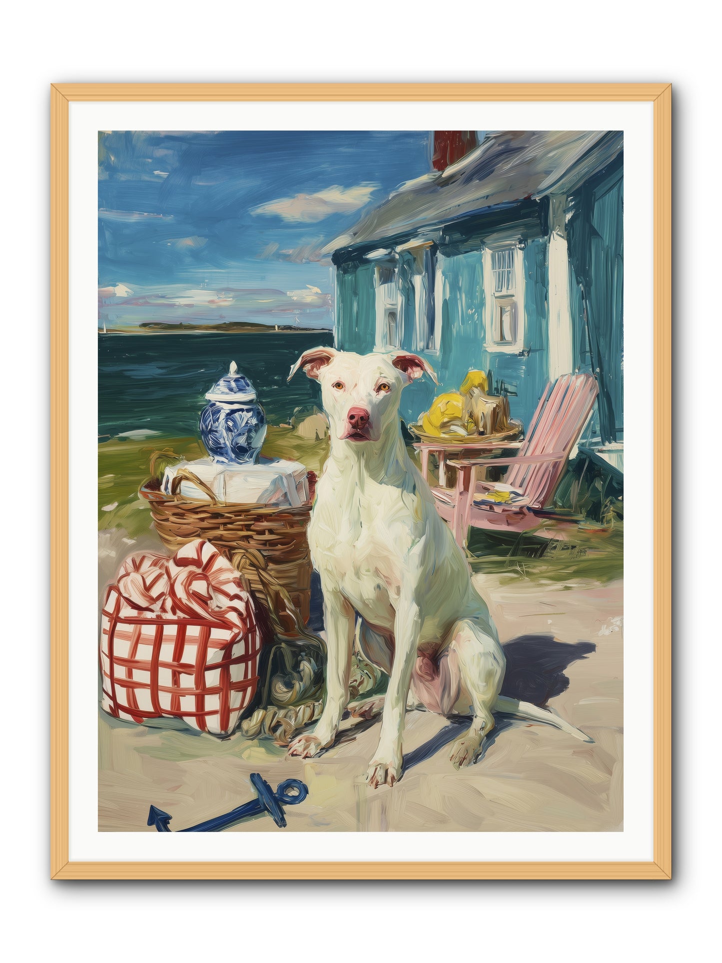Tide Pool Tracker -- Framed Print - Natural 36x48