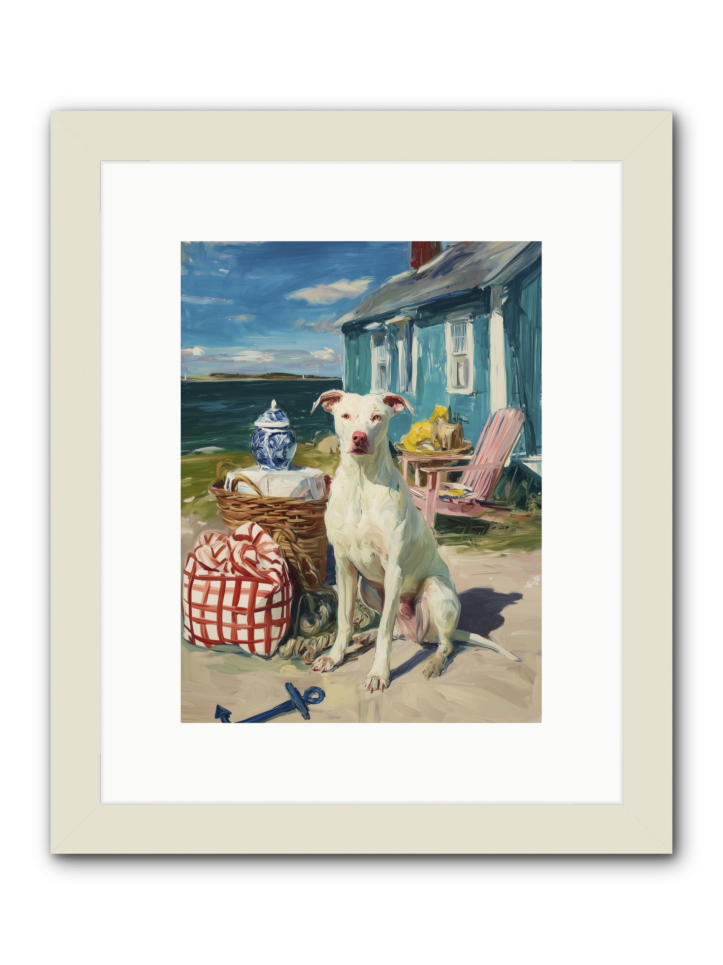 Tide Pool Tracker -- Framed Print - White 9x12