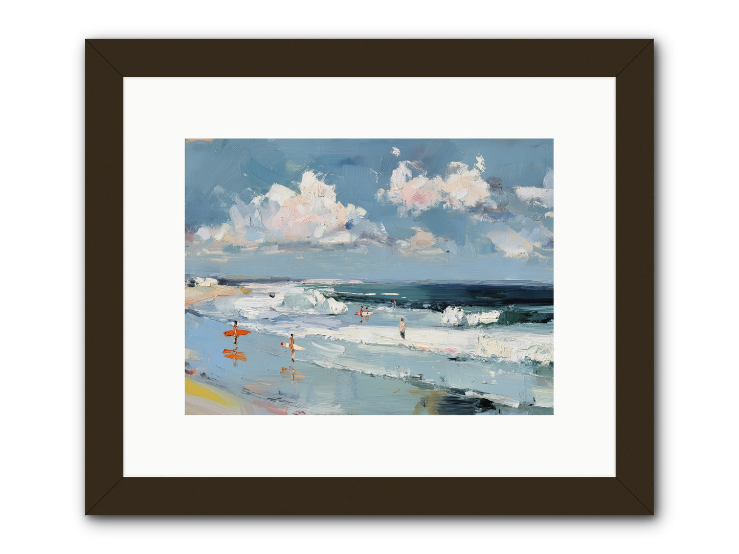 Tide Riders -- Framed Print - Black 12x9