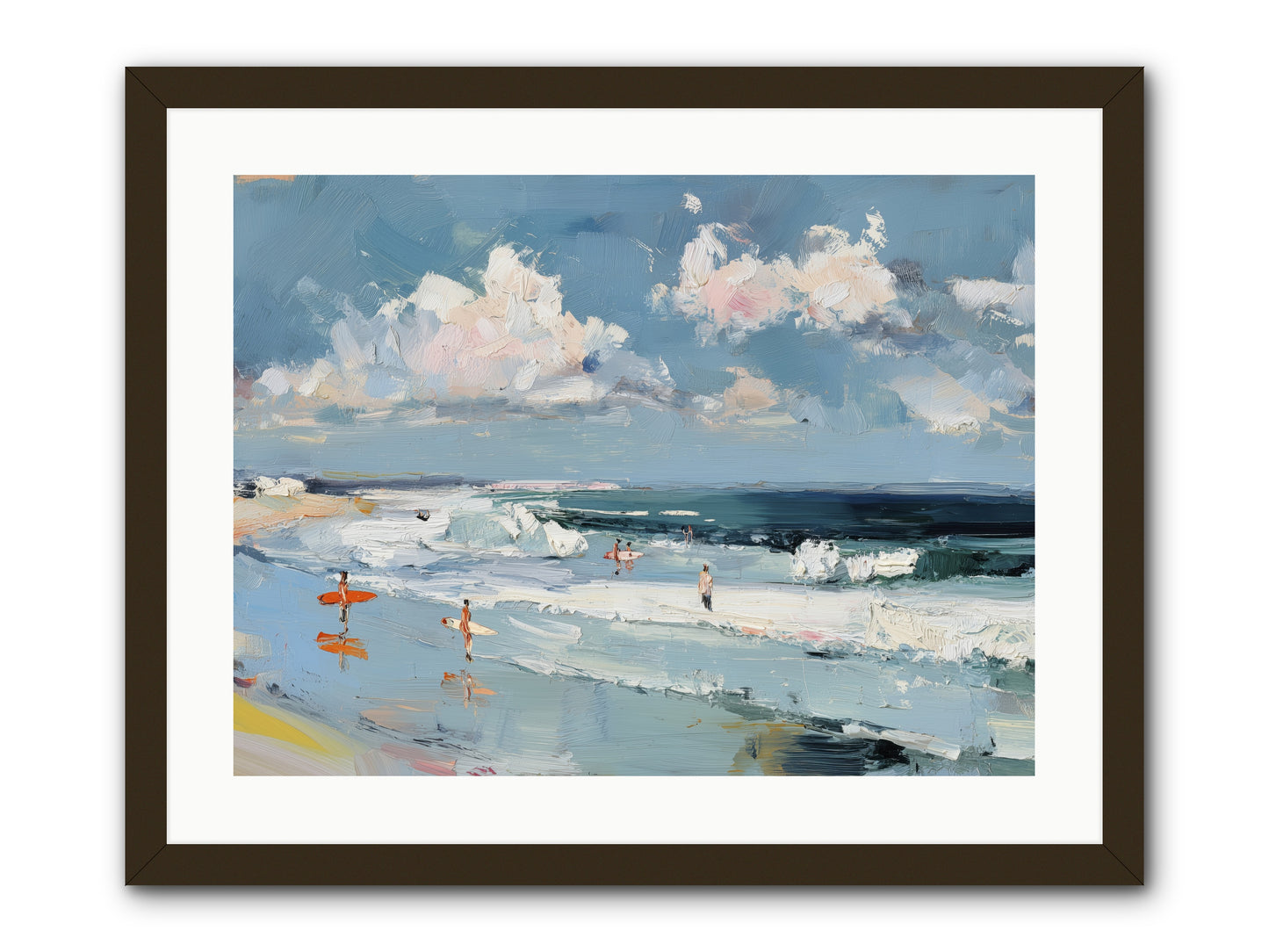 Tide Riders -- Framed Print - Black 24x18