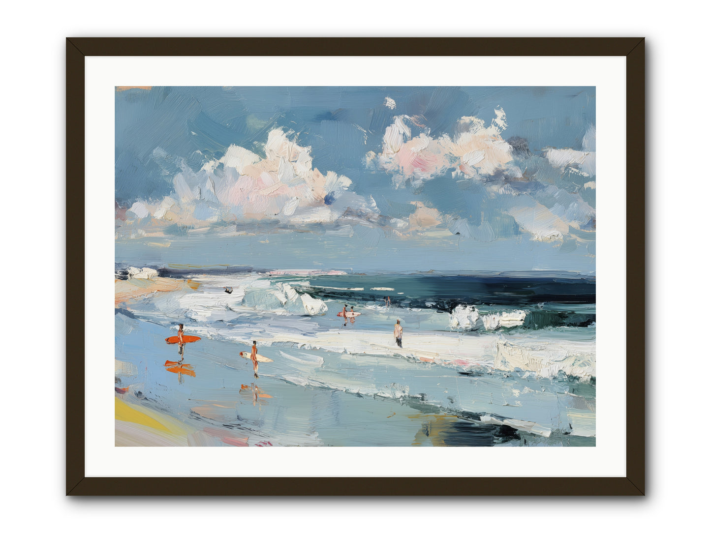 Tide Riders -- Framed Print - Black 32x24