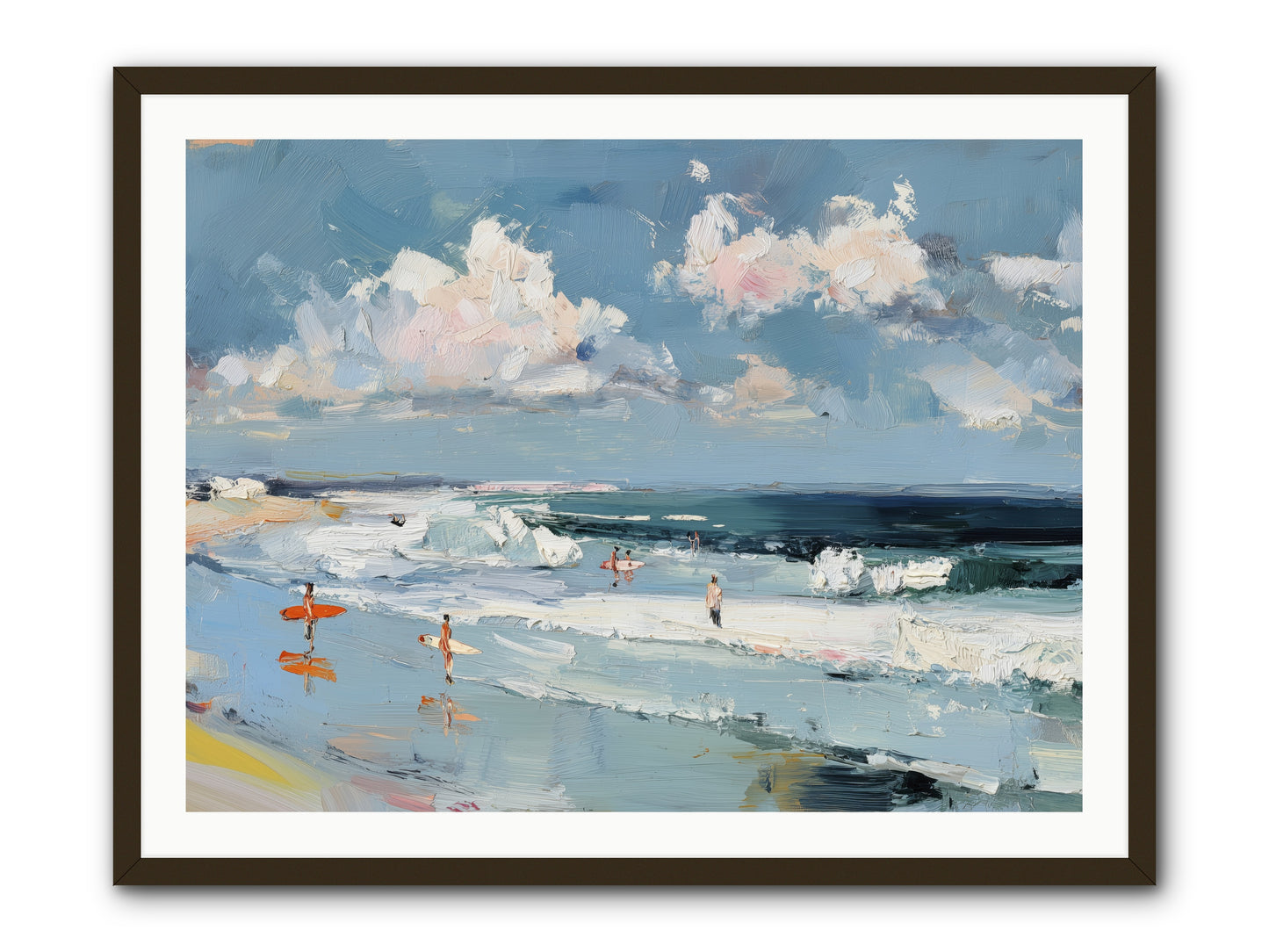 Tide Riders -- Framed Print - Black 40x30