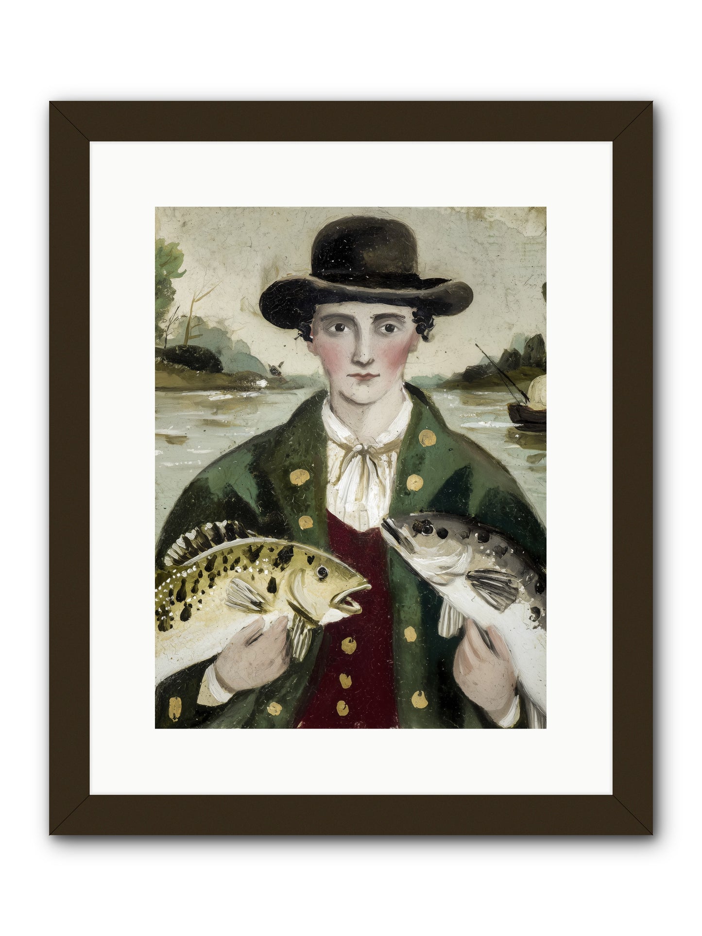 Tide Walker -- Framed Print - Black 12x16