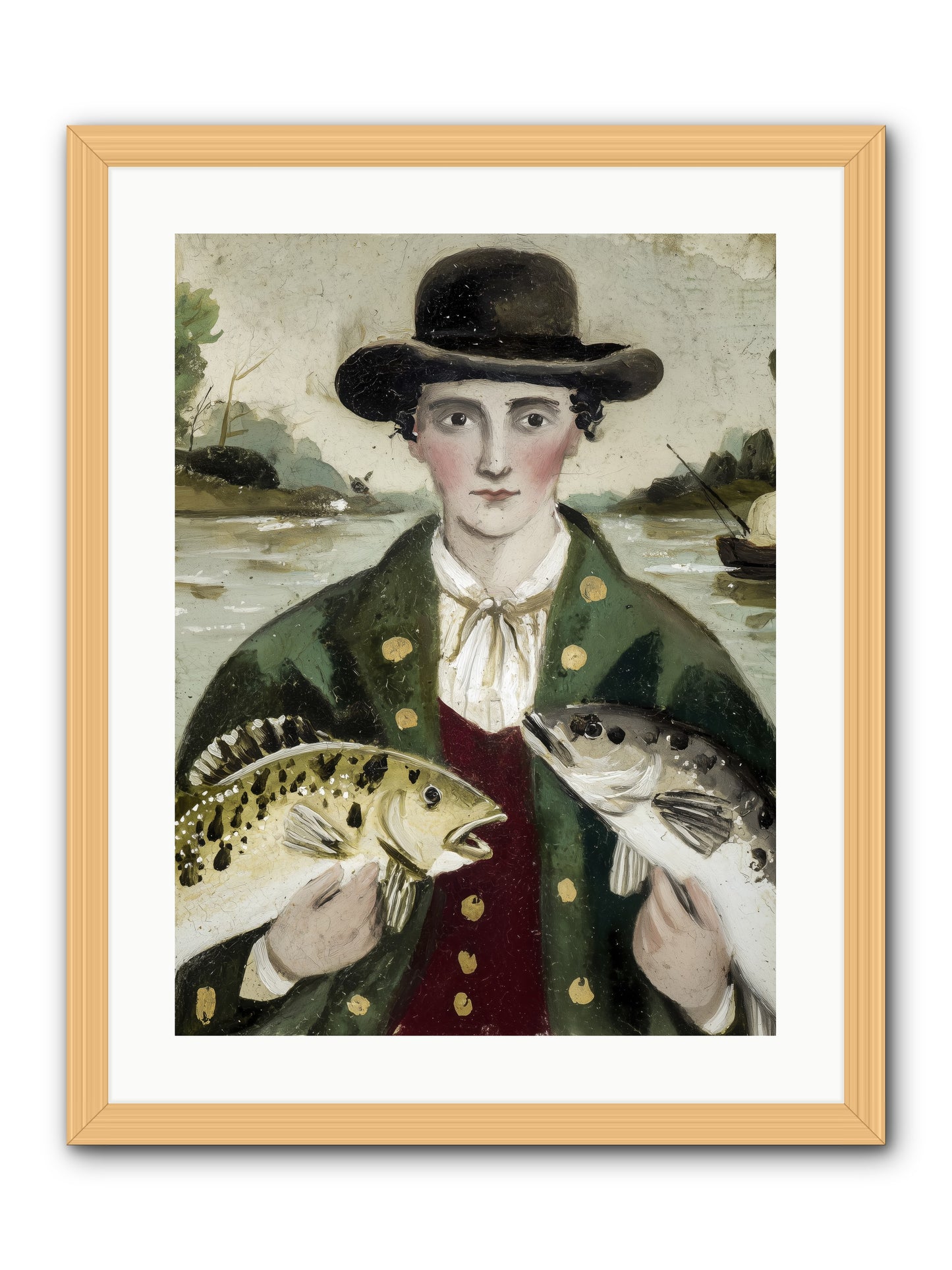 Tide Walker -- Framed Print - Natural 18x24