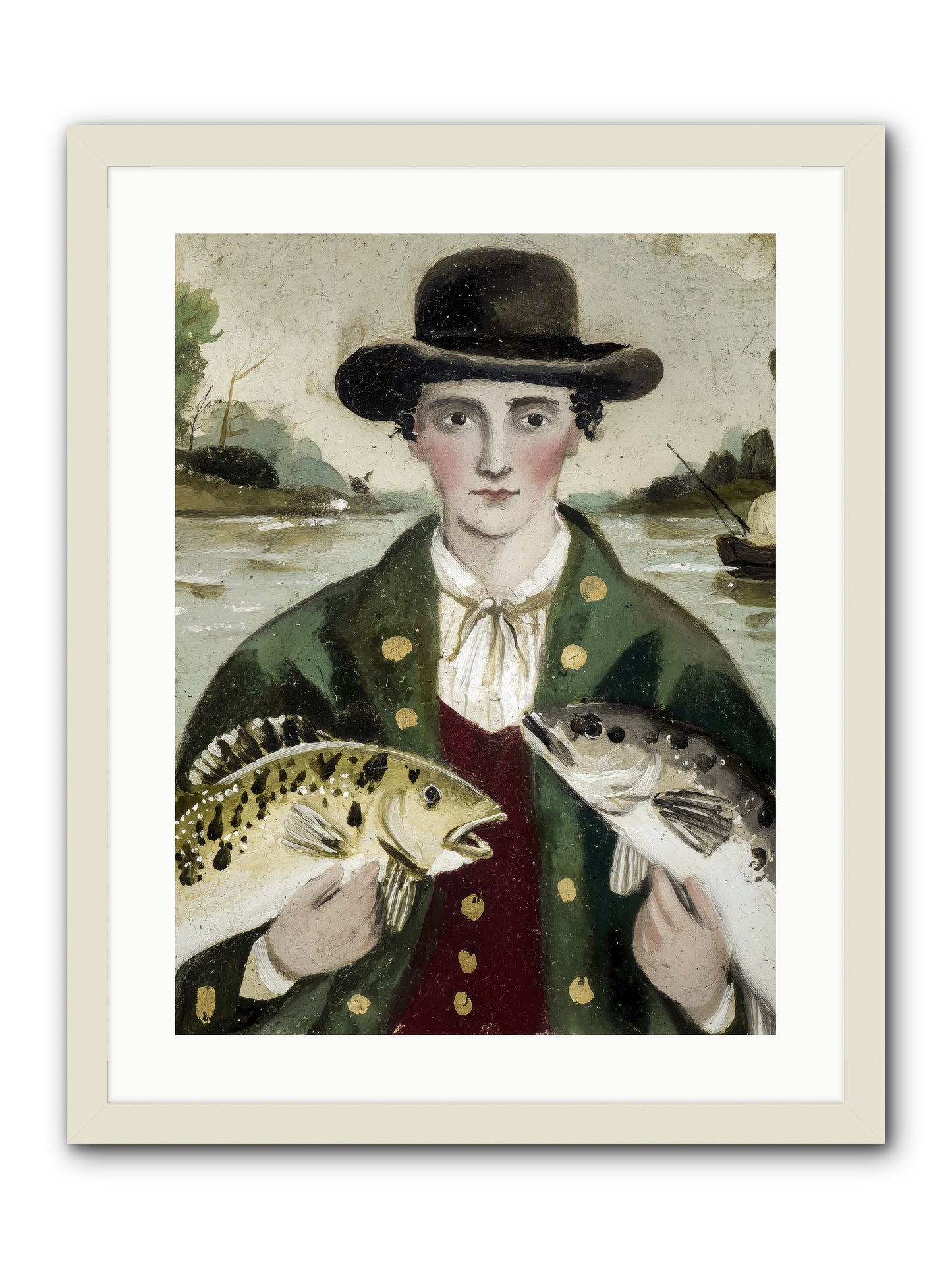 Tide Walker -- Framed Print - White 18x24