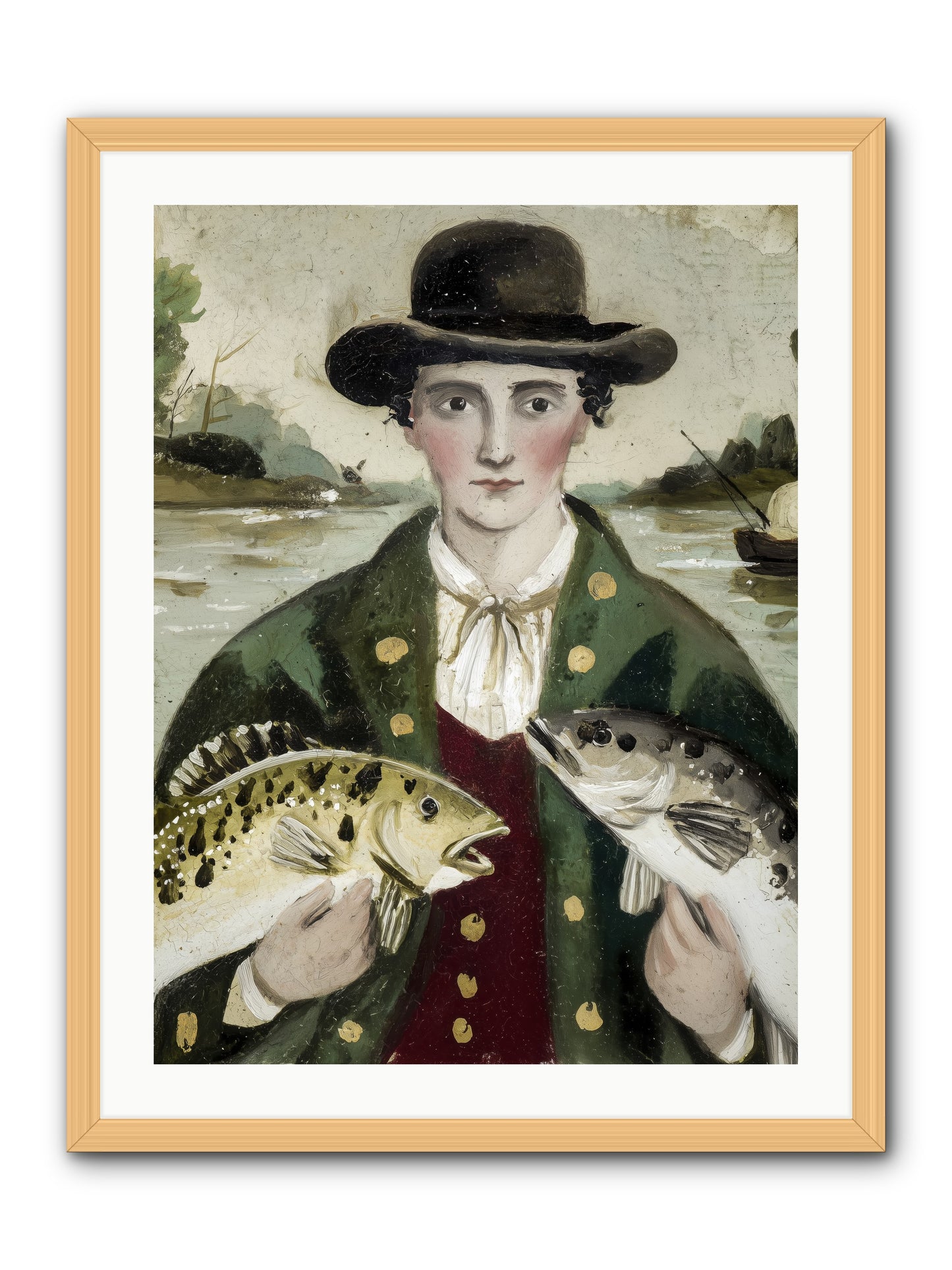 Tide Walker -- Framed Print - Natural 24x32