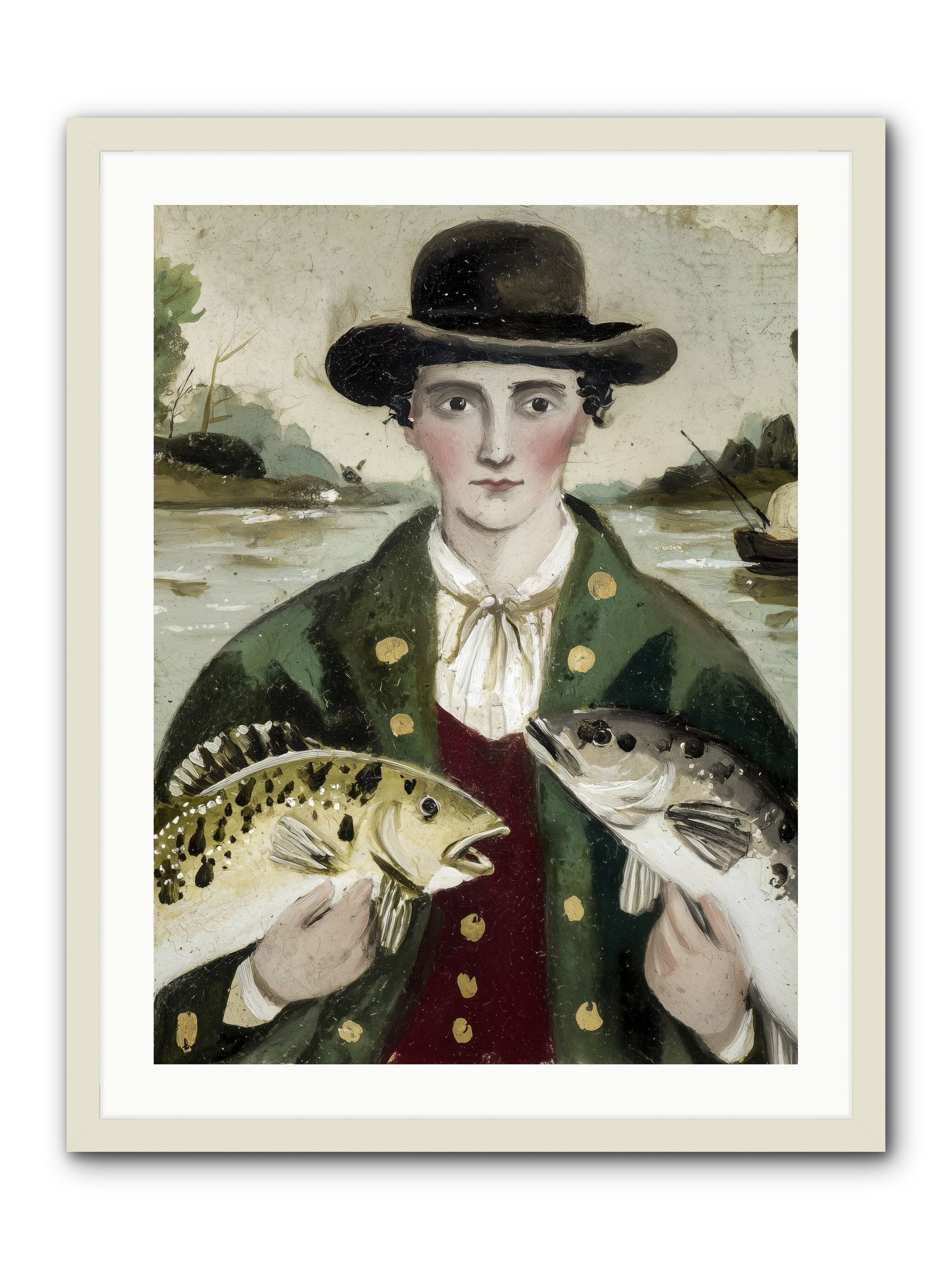 Tide Walker -- Framed Print - White 24x32