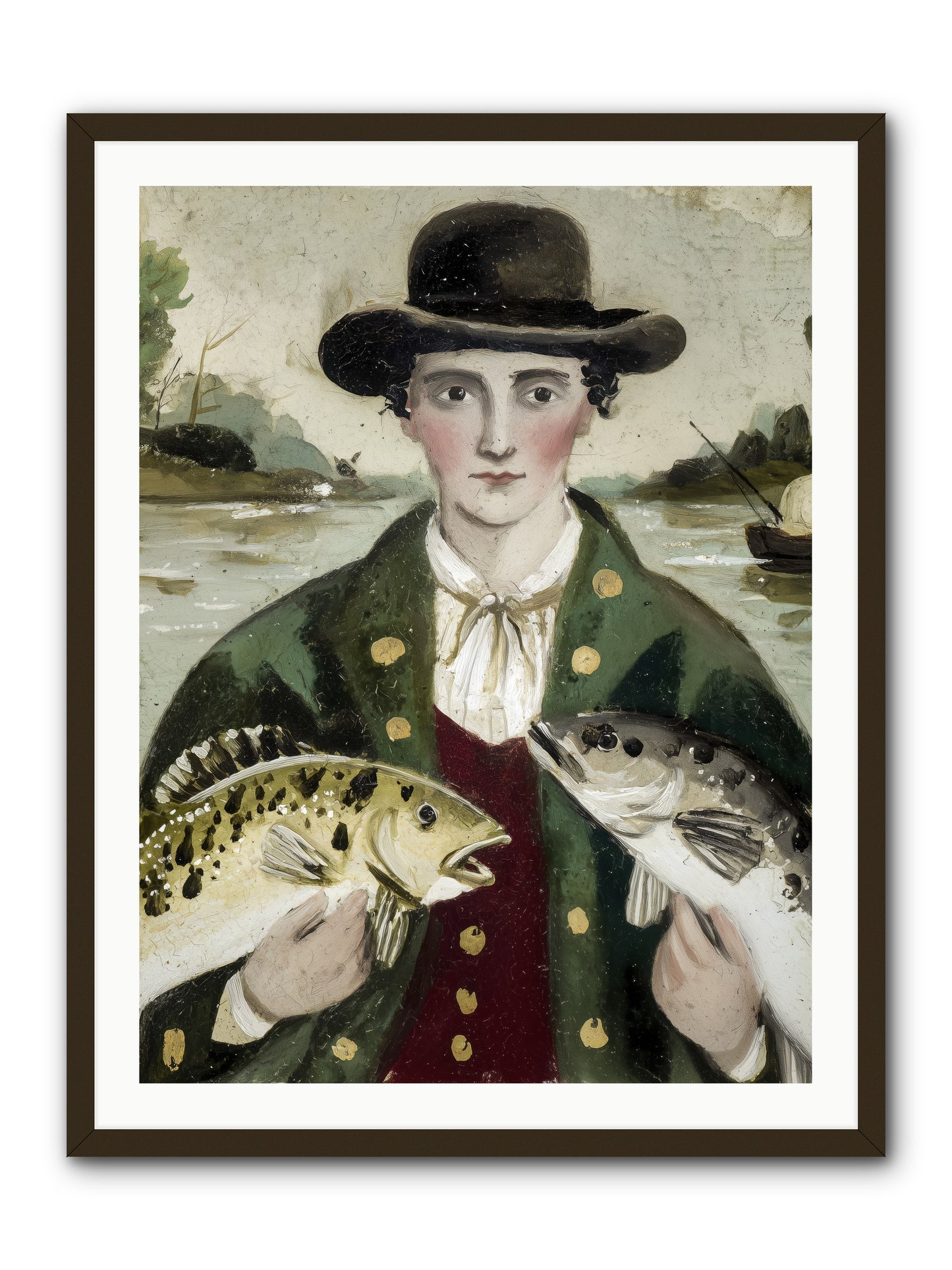 Tide Walker -- Framed Print - Black 30x40