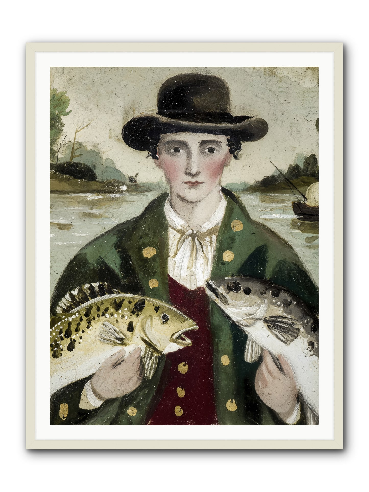 Tide Walker -- Framed Print - White 36x48