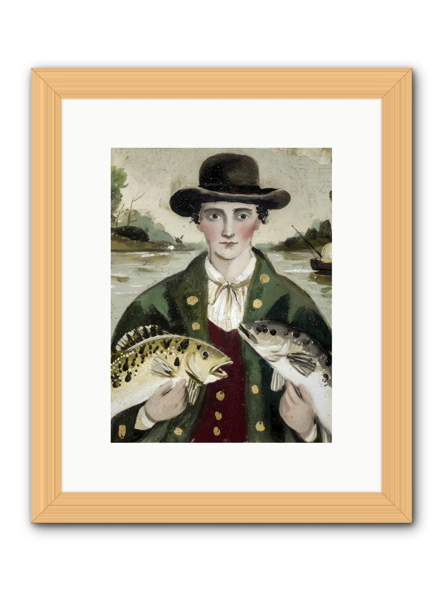 Tide Walker -- Framed Print - Natural 9x12