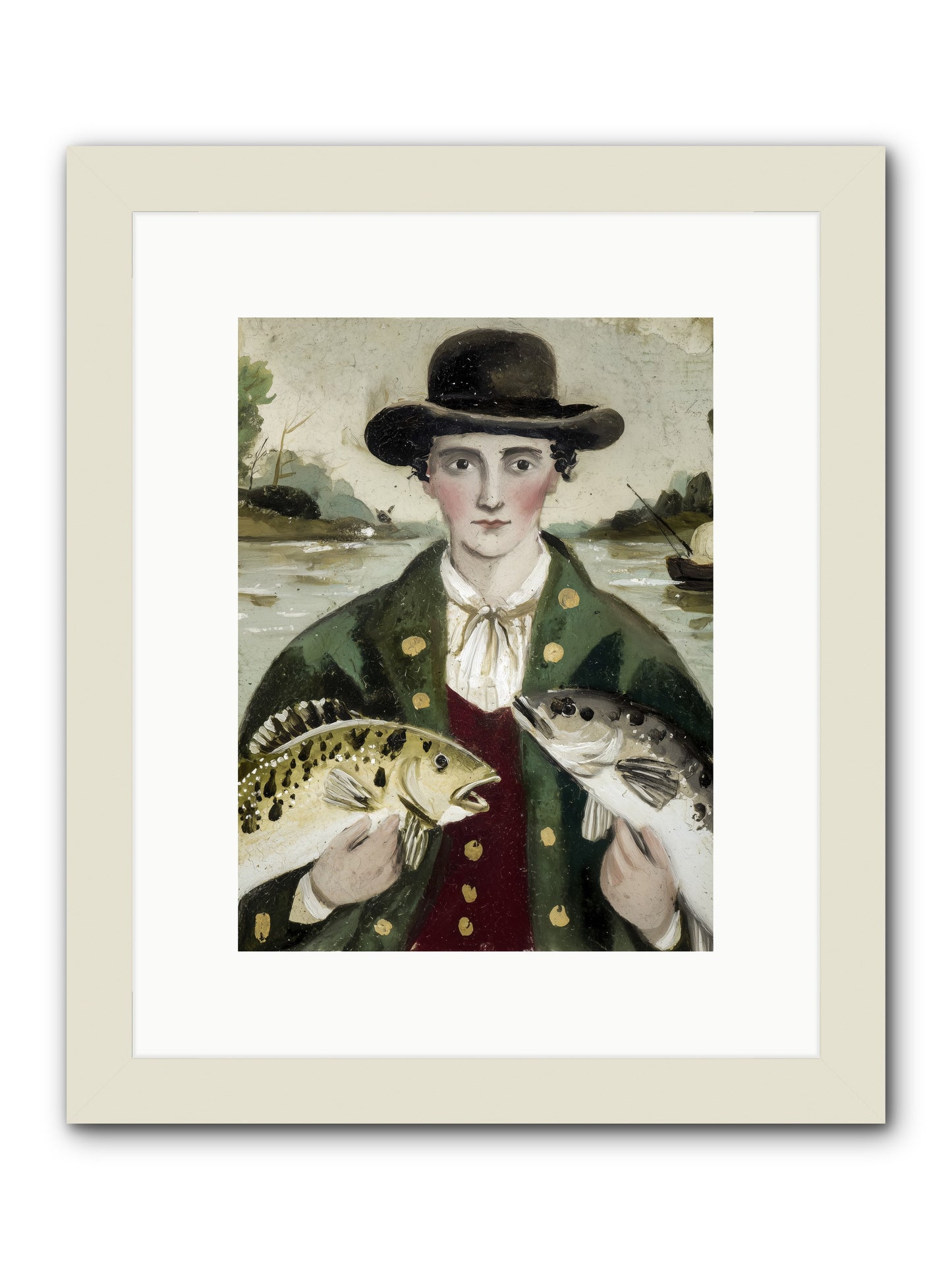 Tide Walker -- Framed Print - White 9x12