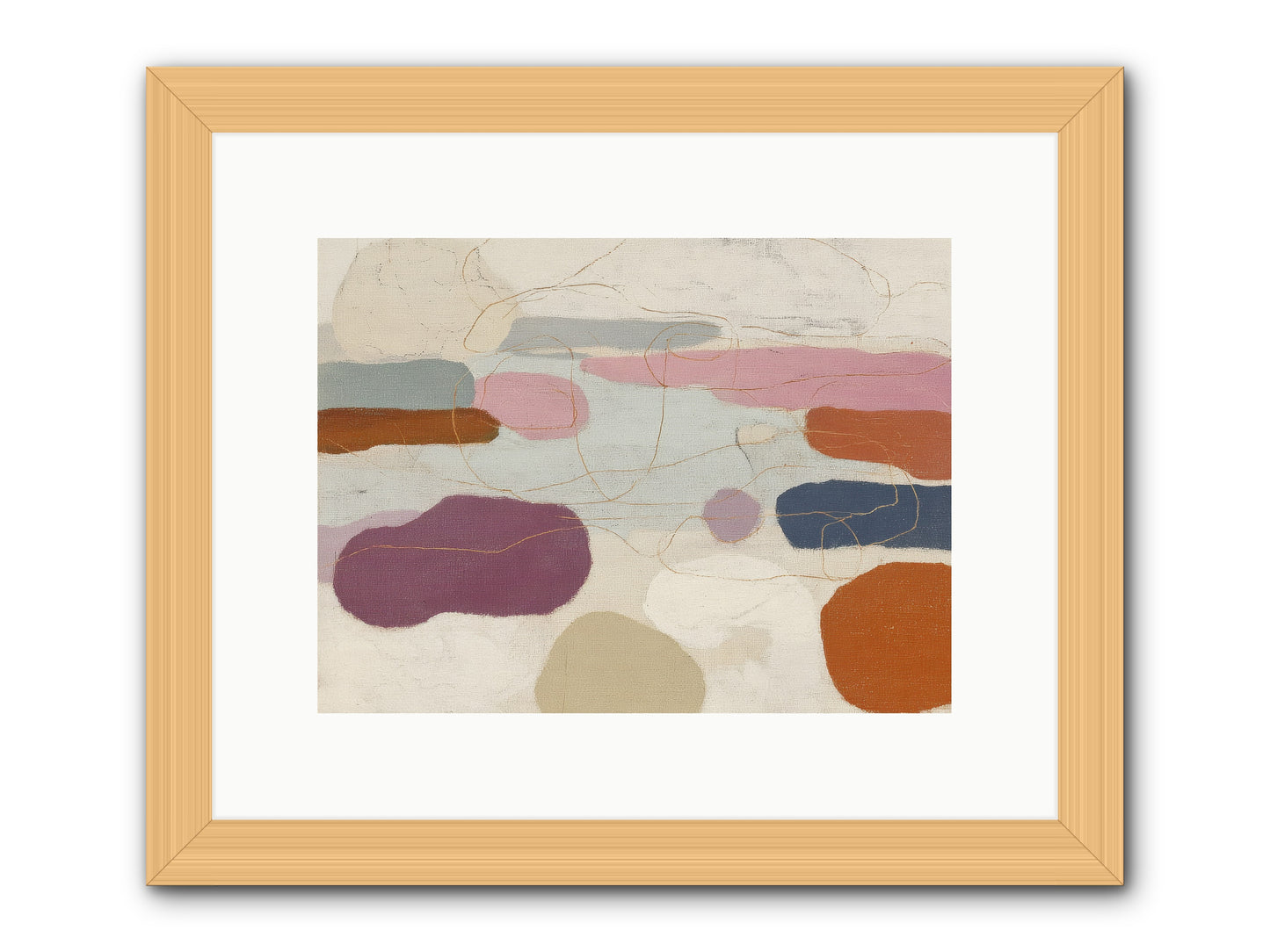Tideline -- Framed Print - Natural 12x9