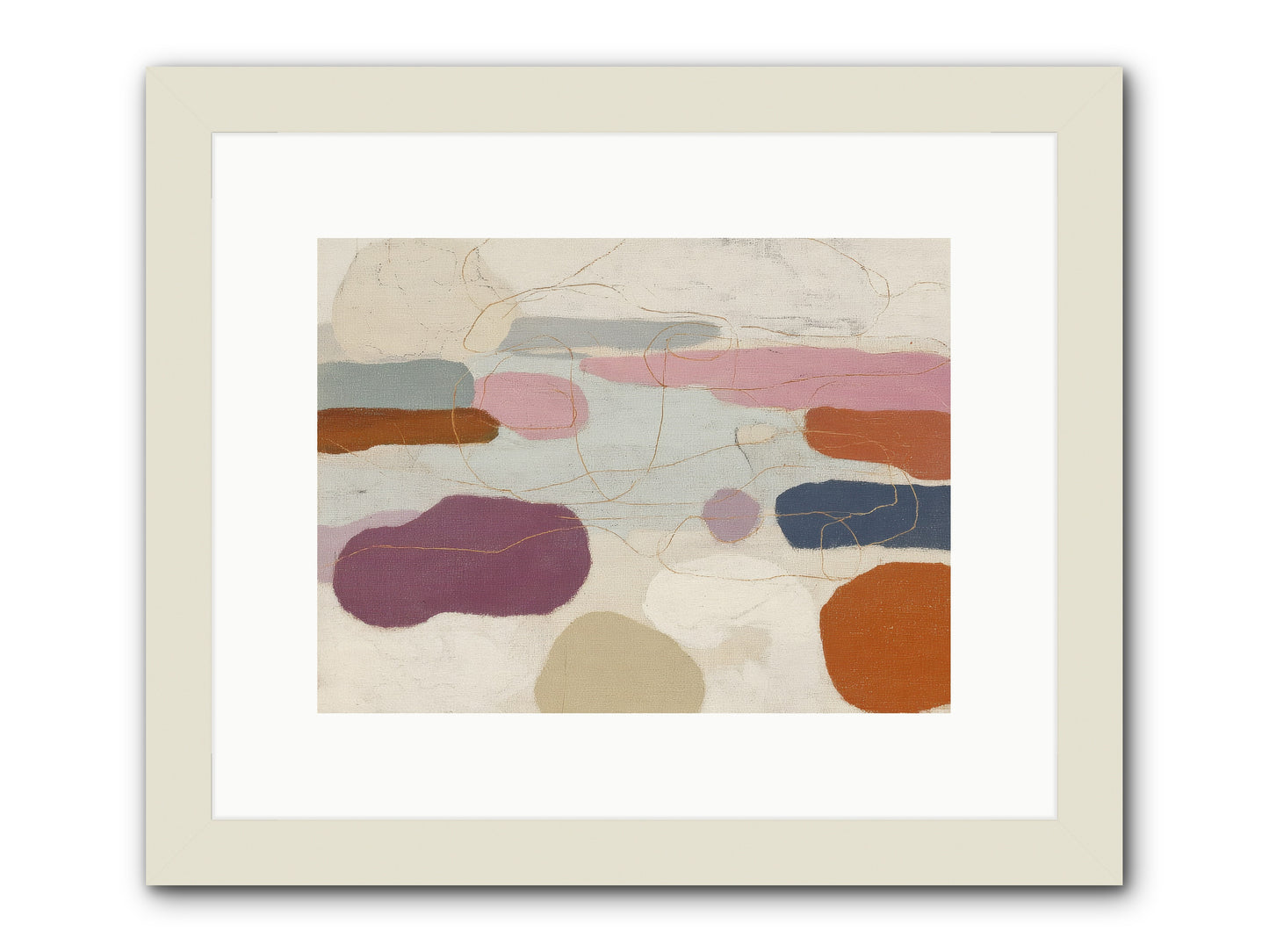Tideline -- Framed Print - White 12x9