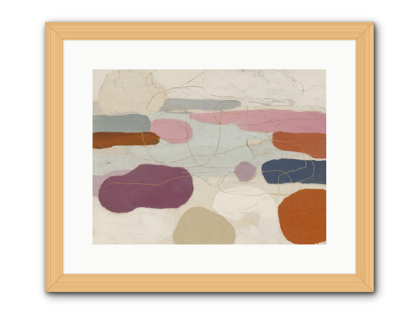 Tideline -- Framed Print - Natural 16x12