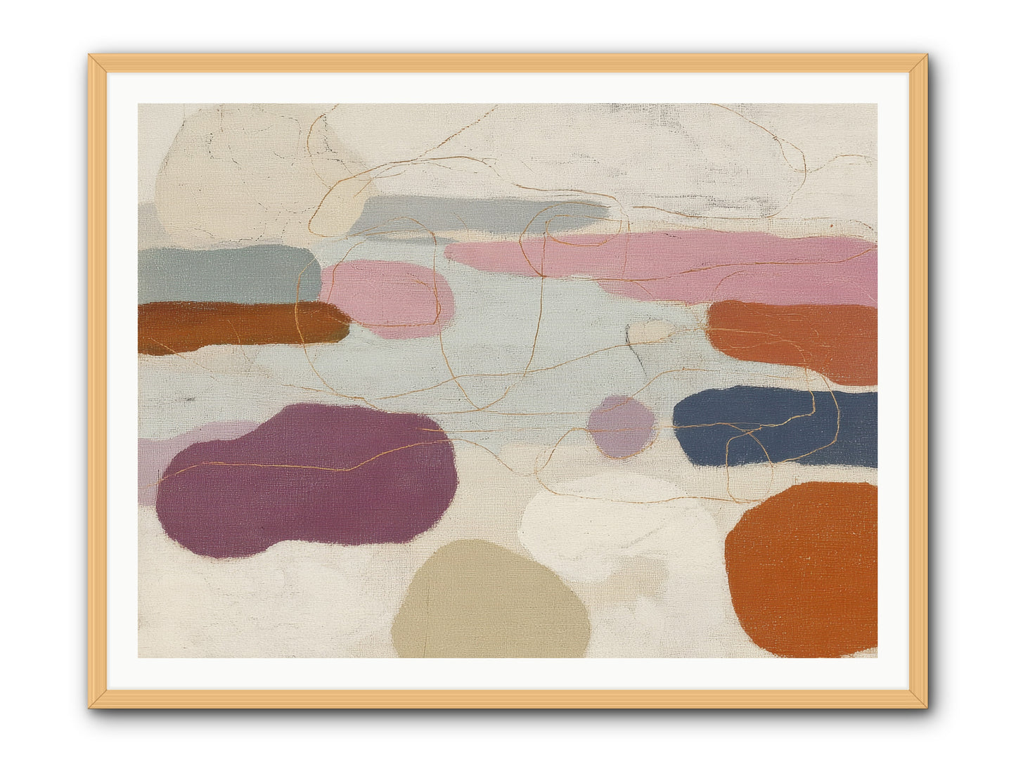 Tideline -- Framed Print - Natural 48x36