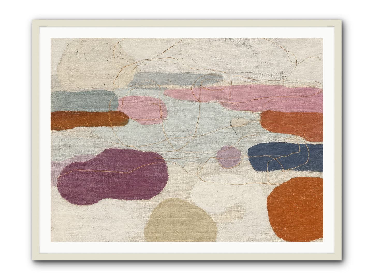 Tideline -- Framed Print - White 48x36