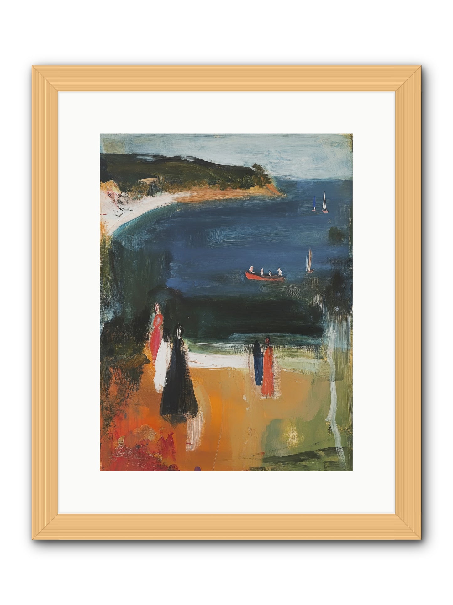 Tides Of Enchantment -- Framed Print - Natural 12x16