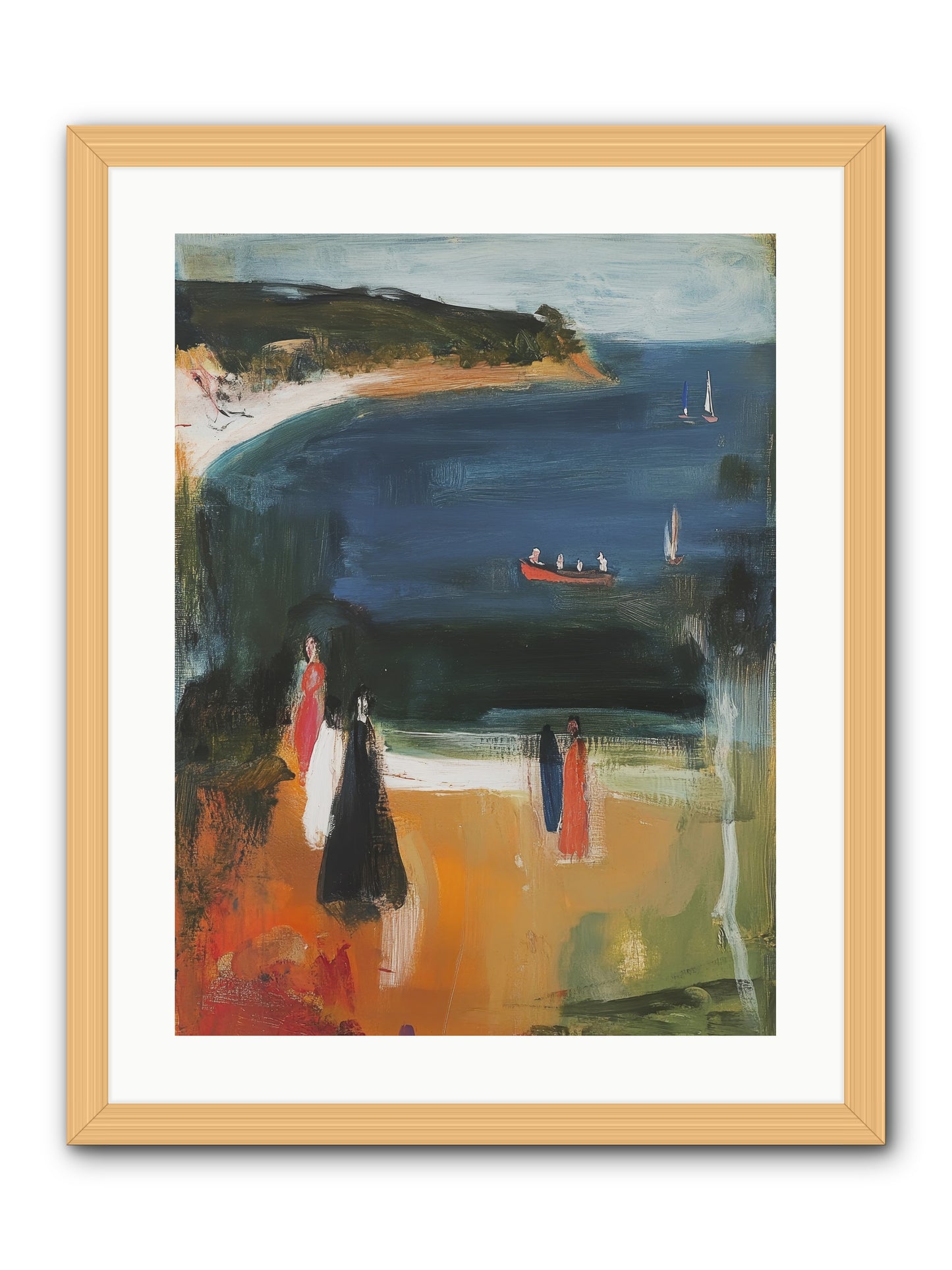 Tides Of Enchantment -- Framed Print - Natural 18x24