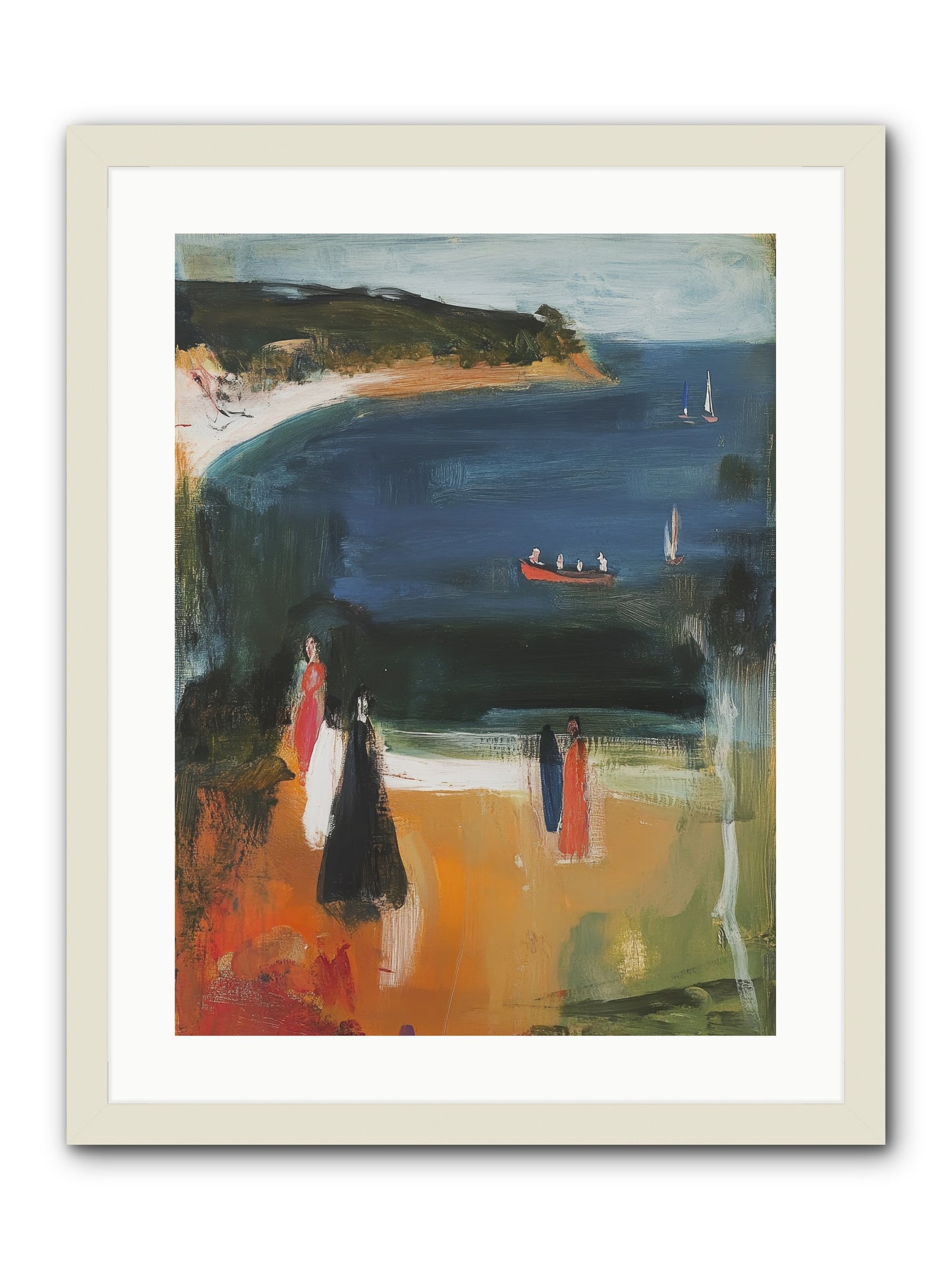 Tides Of Enchantment -- Framed Print - White 18x24