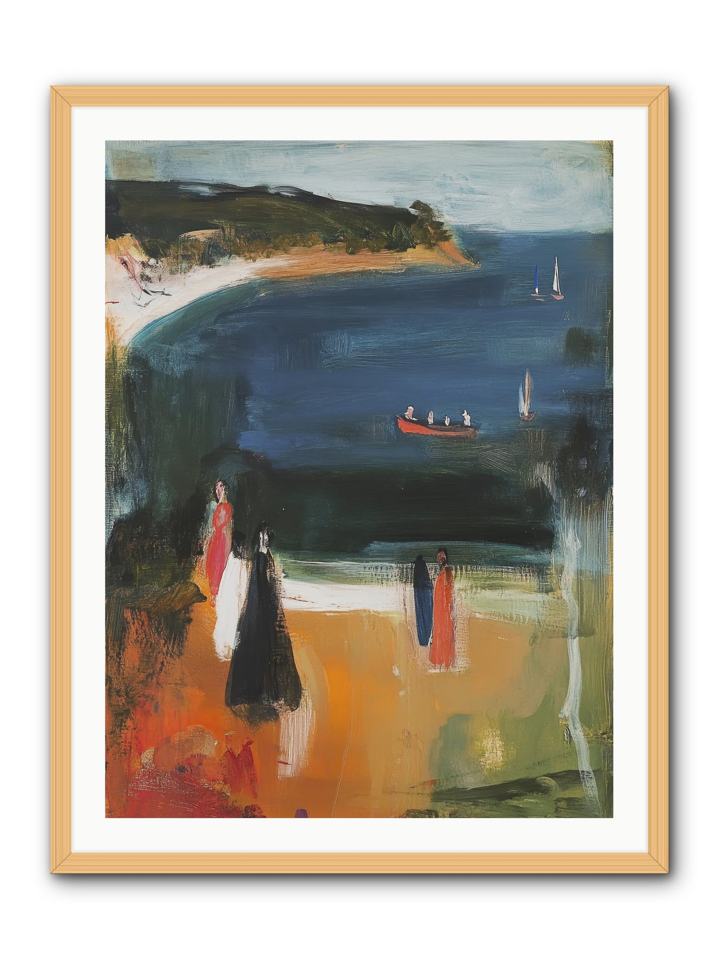 Tides Of Enchantment -- Framed Print - Natural 30x40