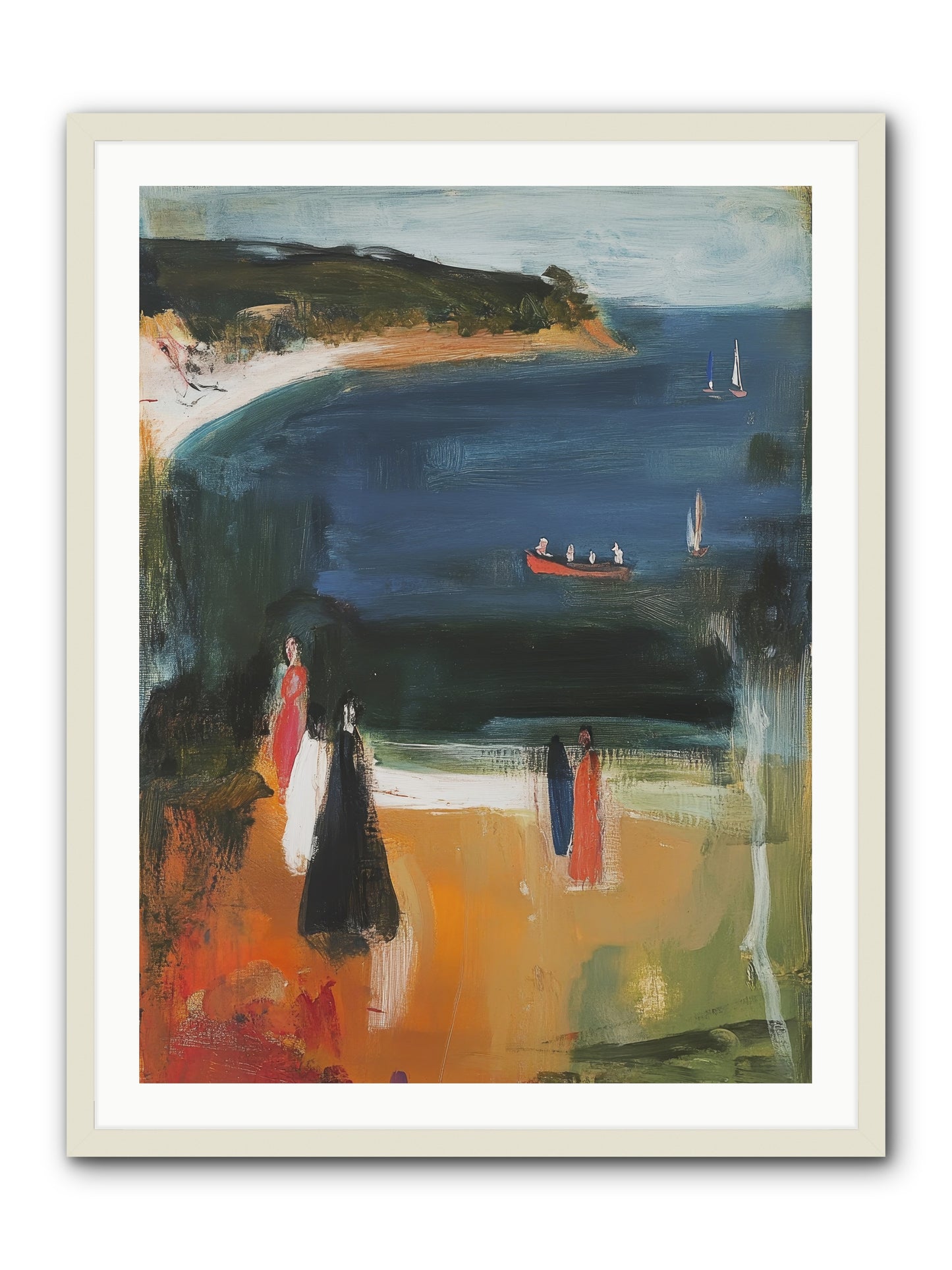 Tides Of Enchantment -- Framed Print - White 30x40