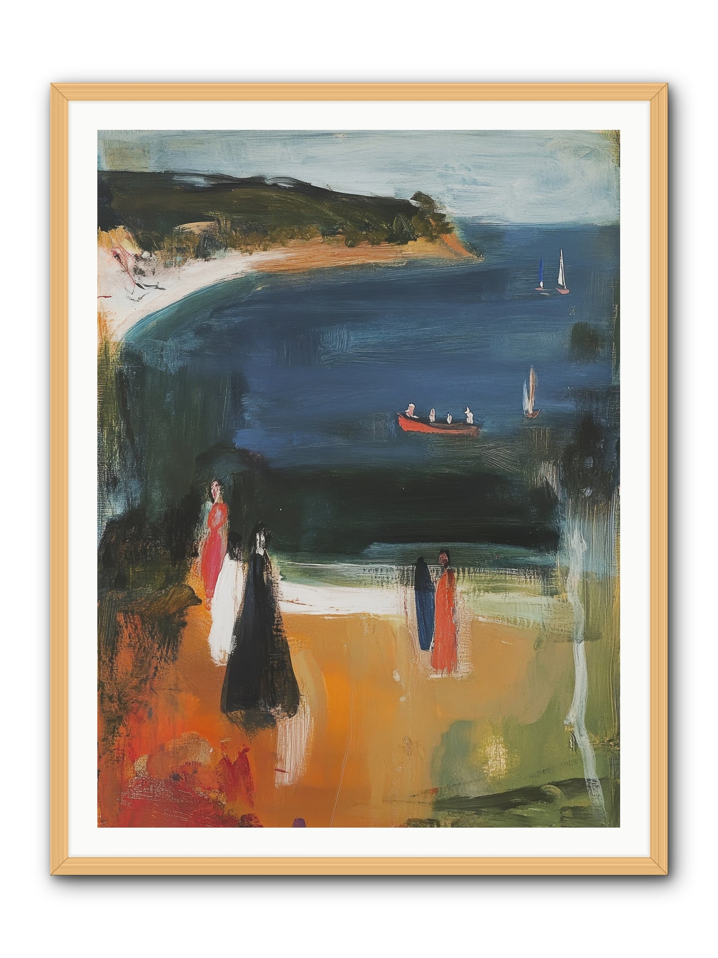 Tides Of Enchantment -- Framed Print - Natural 36x48