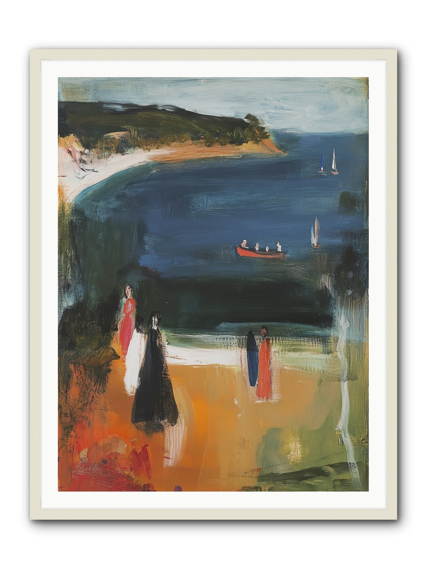 Tides Of Enchantment -- Framed Print - White 36x48