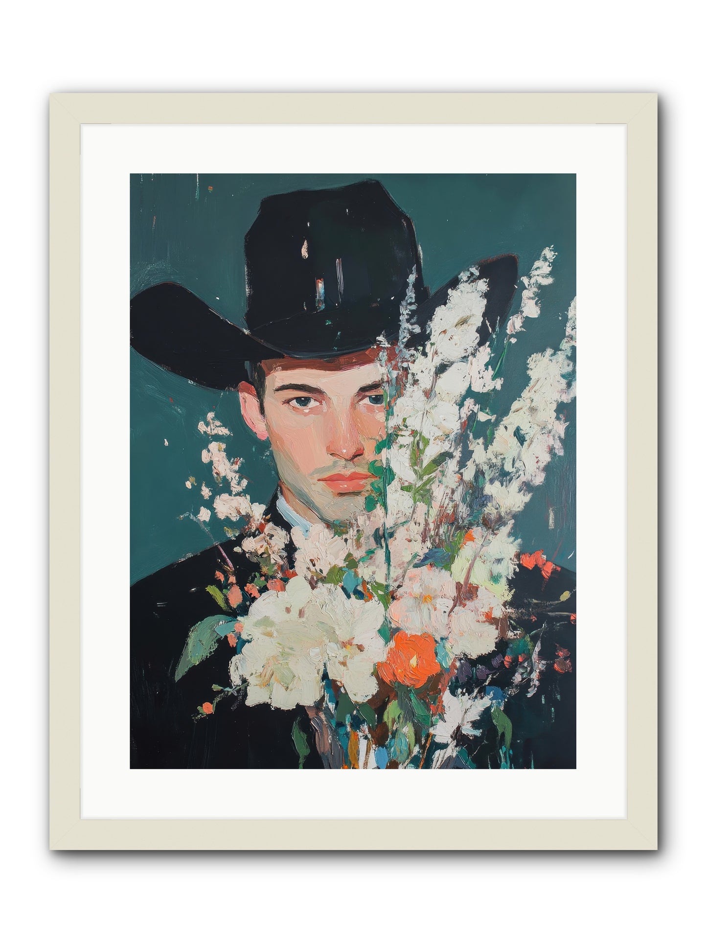 Timber Line Trance -- Framed Print - White 18x24