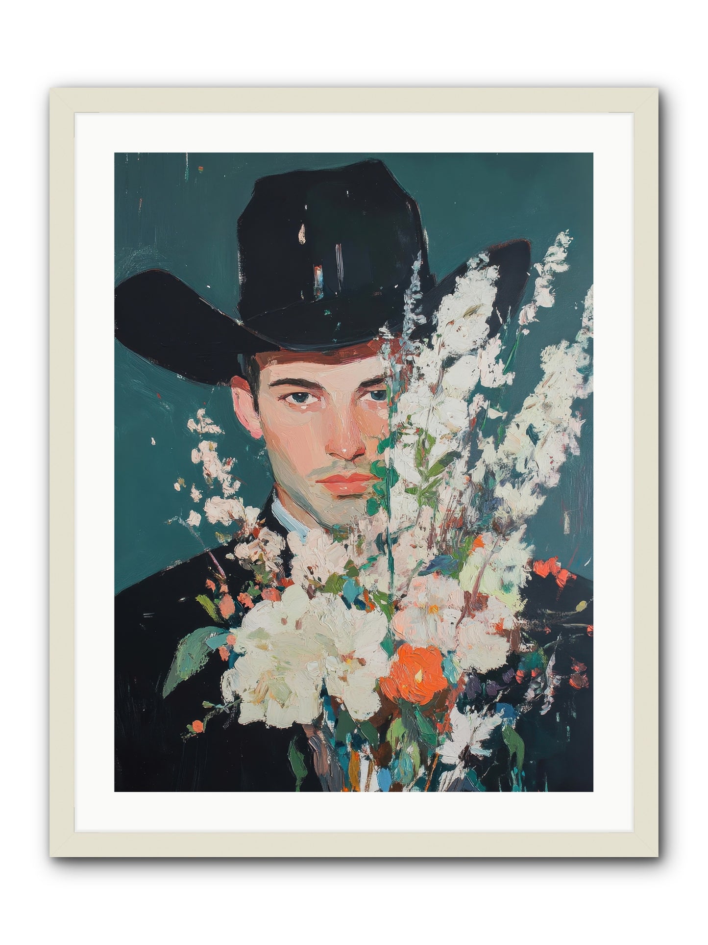Timber Line Trance -- Framed Print - White 24x32