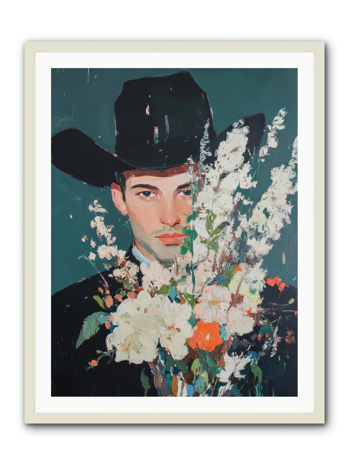 Timber Line Trance -- Framed Print - White 30x40