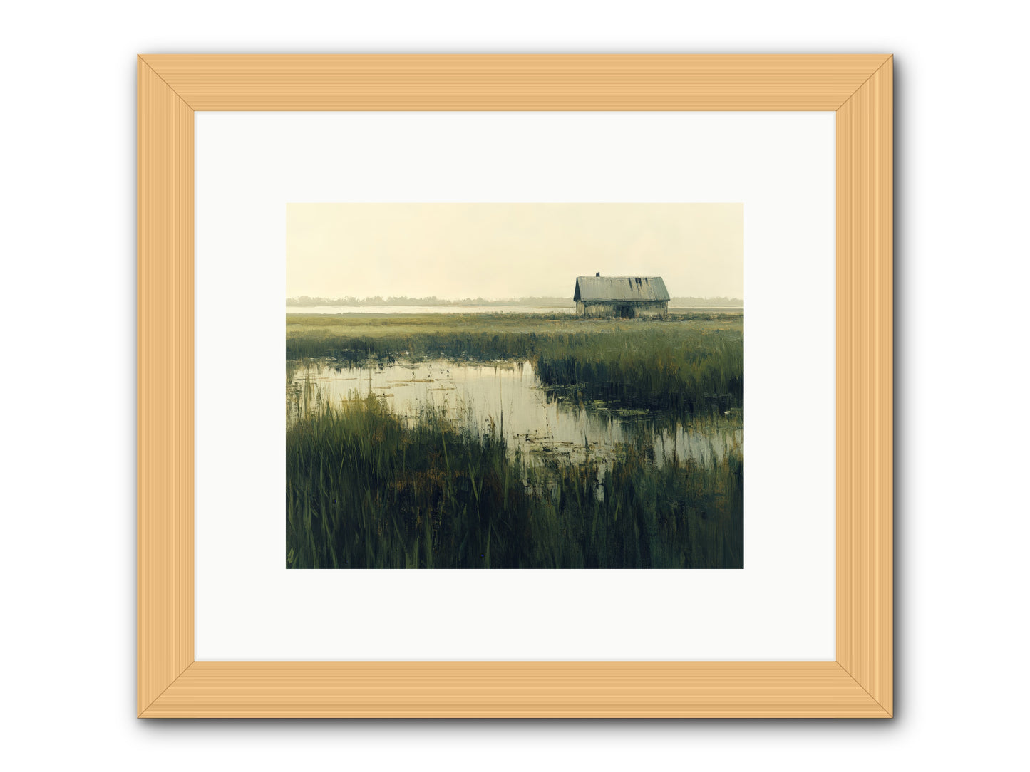 Time Meets Tide -- Framed Print - Natural 10x8