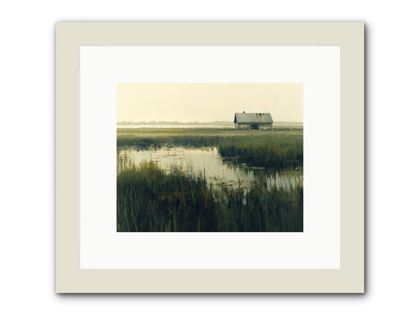 Time Meets Tide -- Framed Print - White 10x8