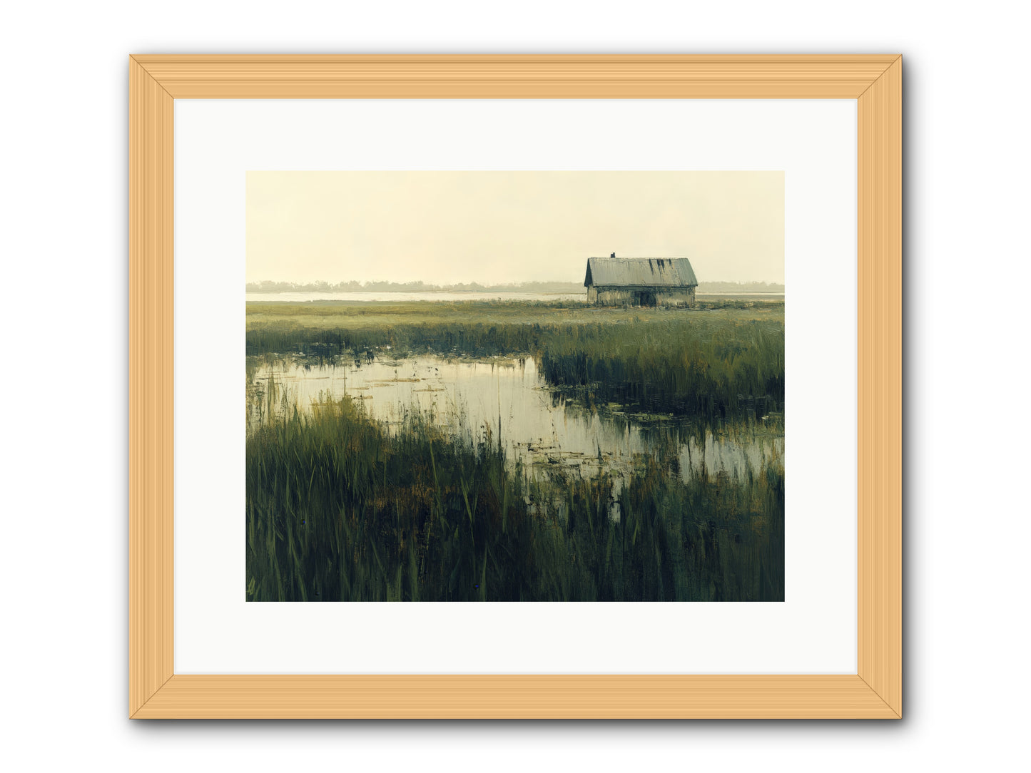 Time Meets Tide -- Framed Print - Natural 15x12