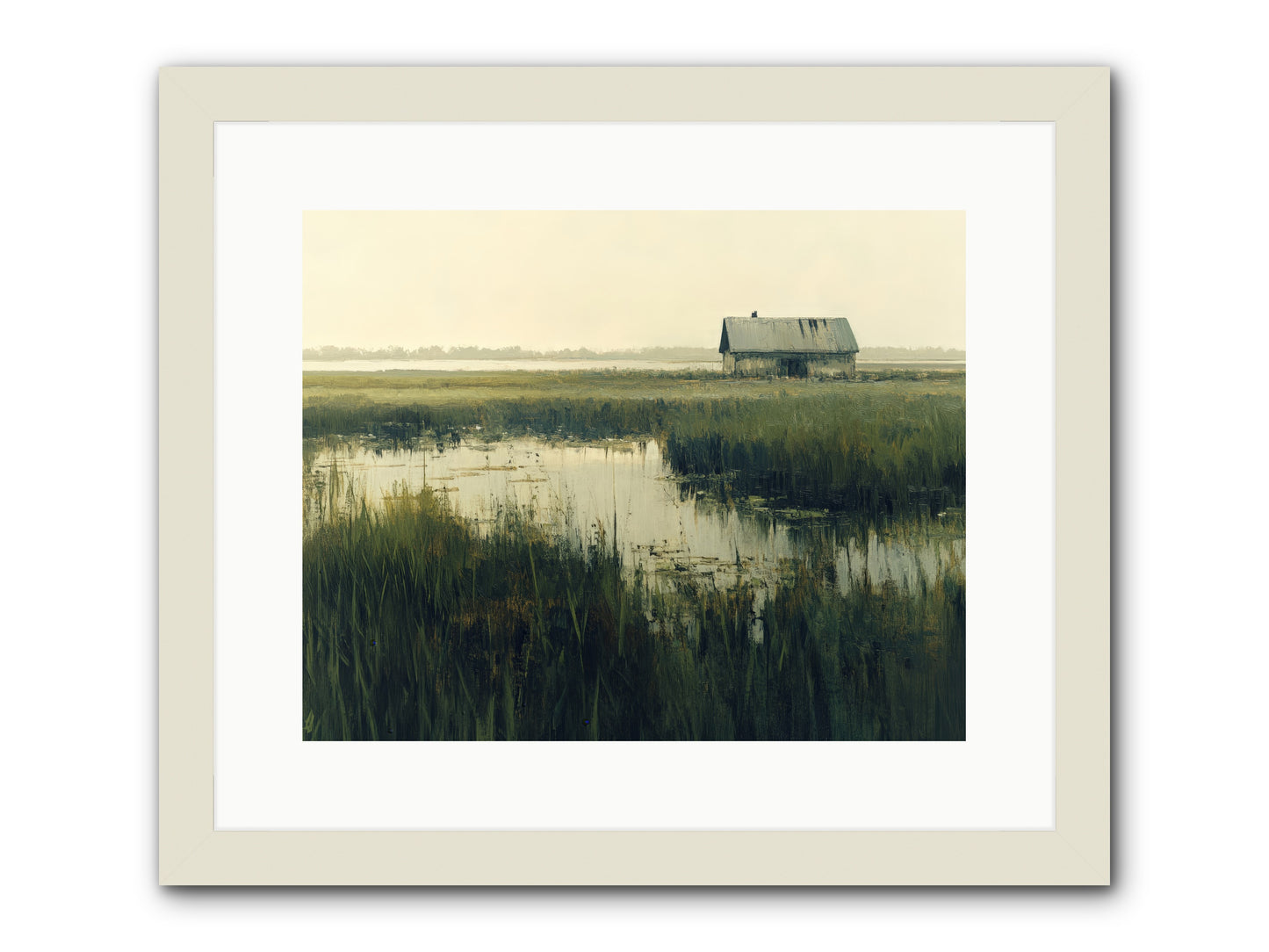 Time Meets Tide -- Framed Print - White 15x12