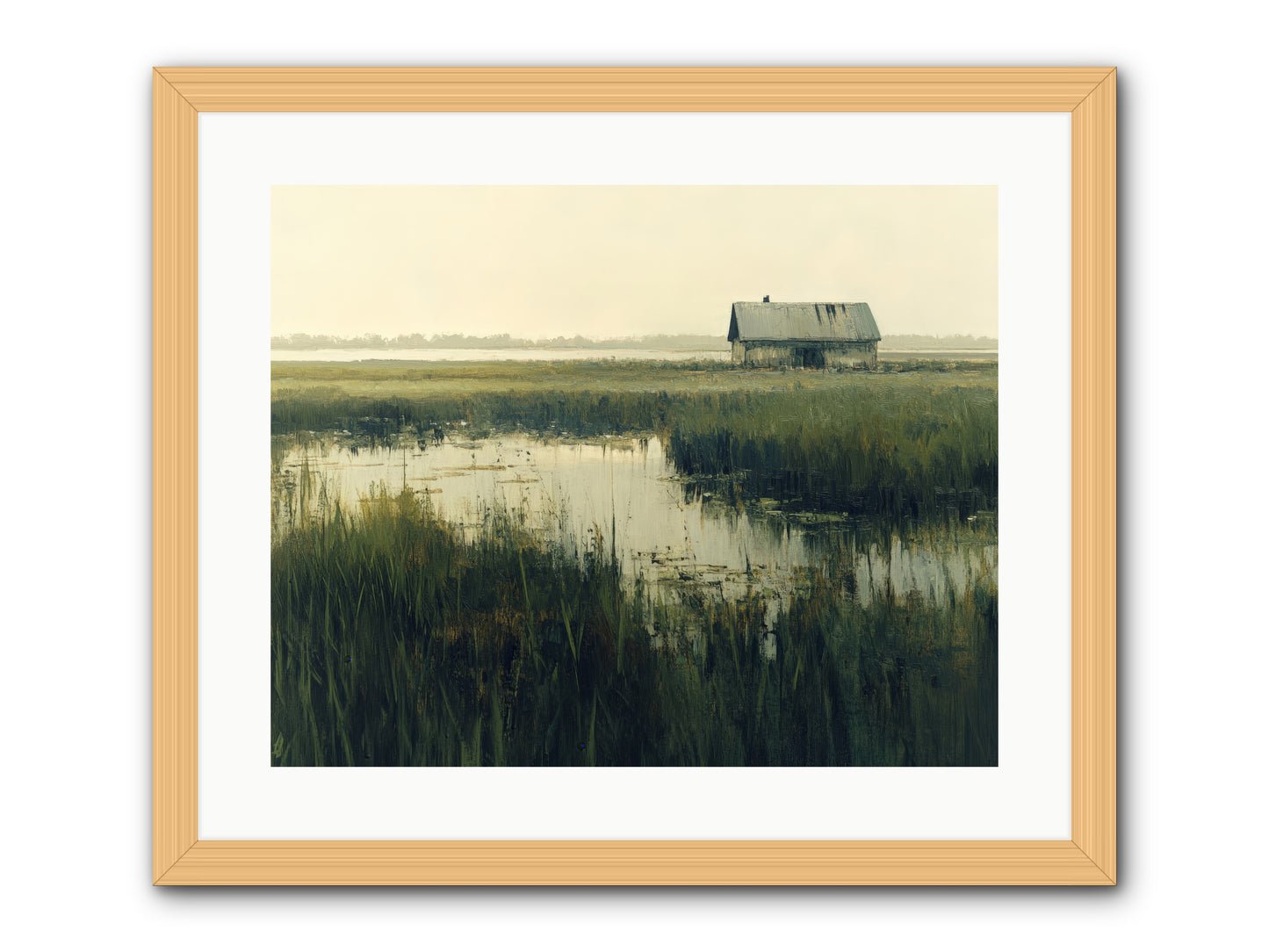 Time Meets Tide -- Framed Print - Natural 20x16