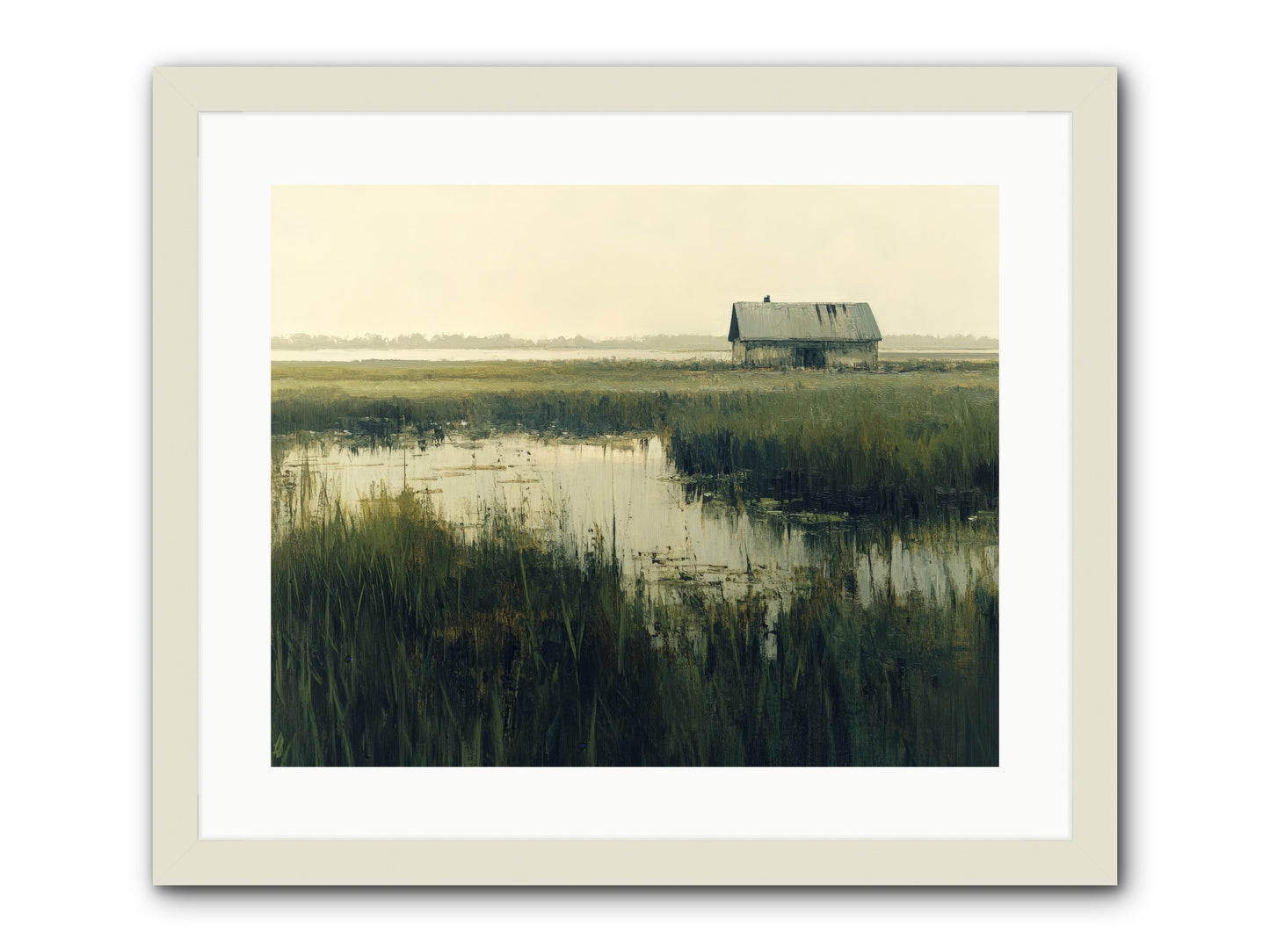 Time Meets Tide -- Framed Print - White 20x16