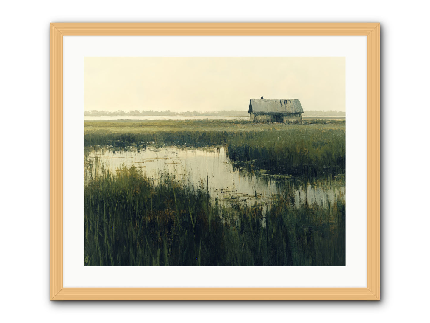 Time Meets Tide -- Framed Print - Natural 25x20