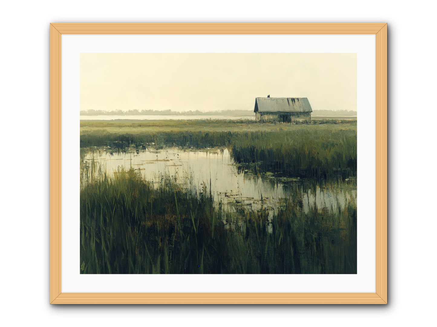 Time Meets Tide -- Framed Print - Natural 30x24