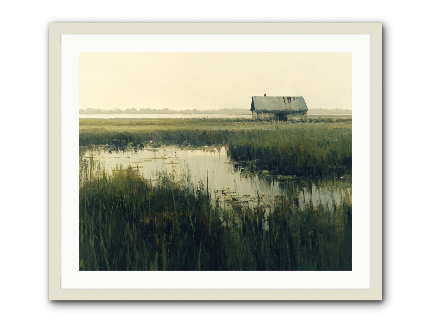 Time Meets Tide -- Framed Print - White 30x24