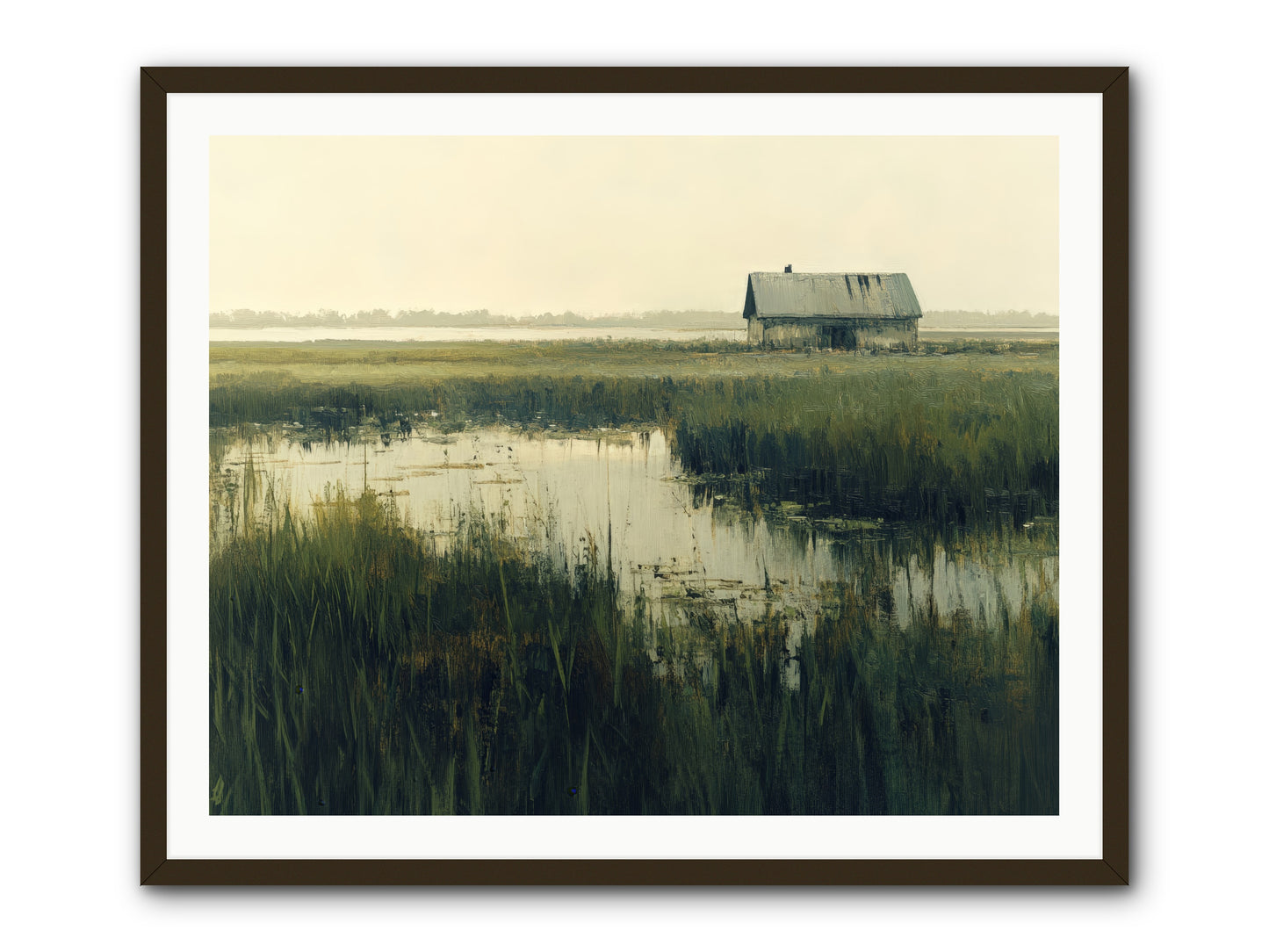 Time Meets Tide -- Framed Print - Black 40x32