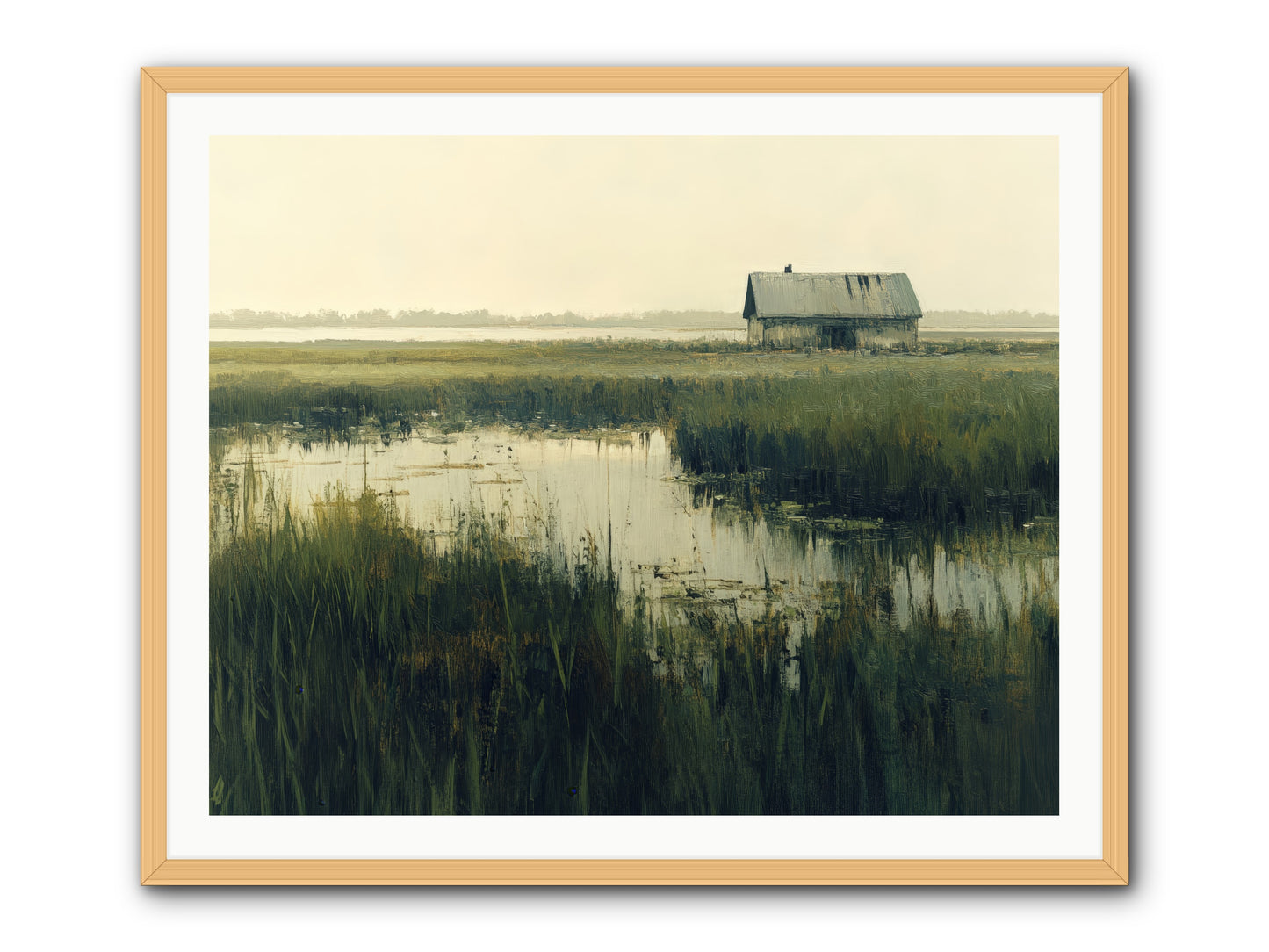 Time Meets Tide -- Framed Print - Natural 40x32