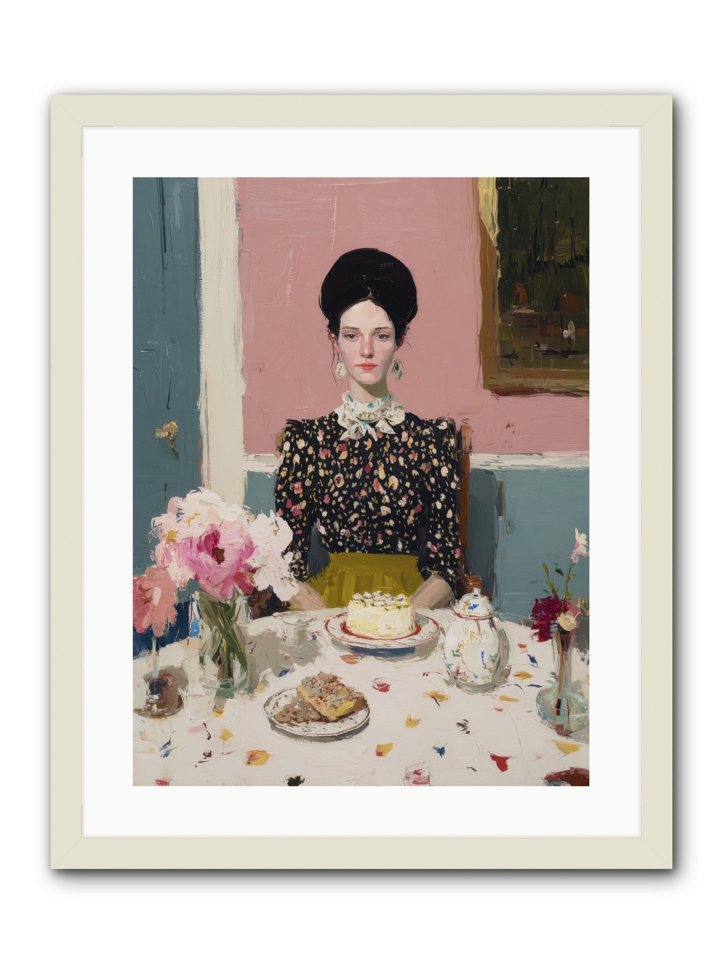 Time Steeped In Grace -- Framed Print - White 18x24