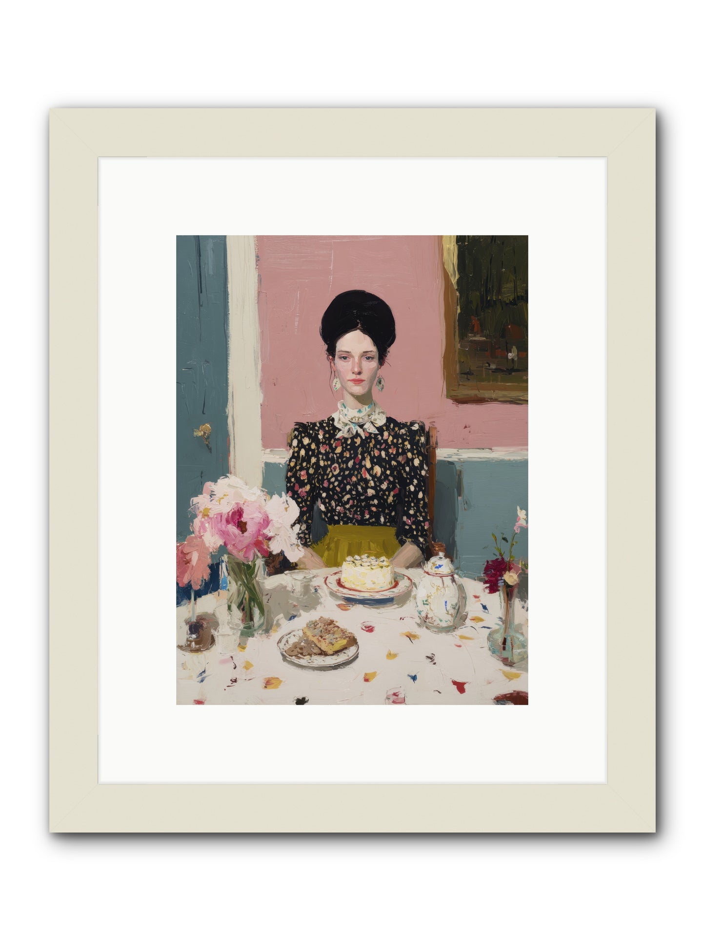Time Steeped In Grace -- Framed Print - White 9x12