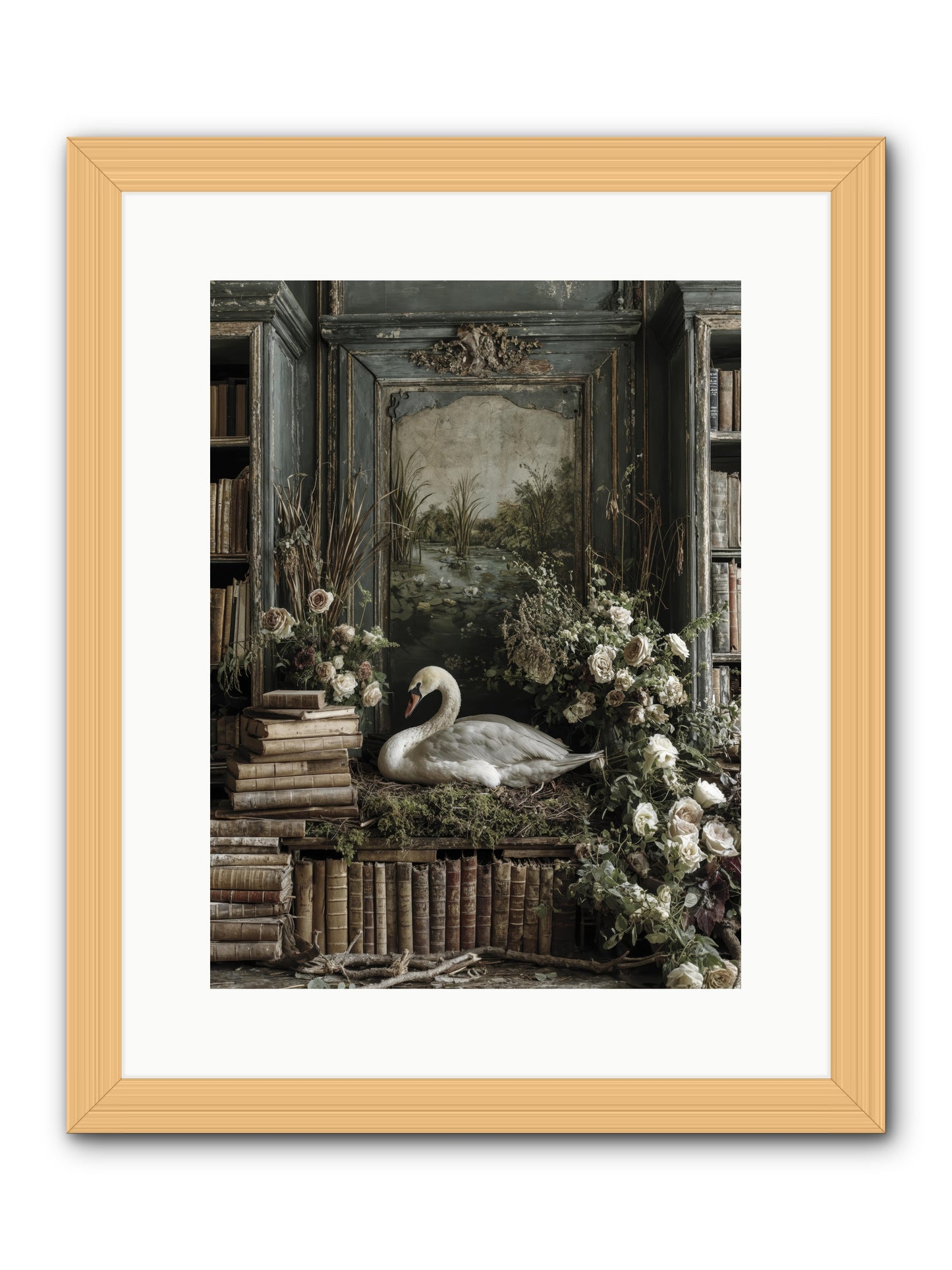 Time borrowed beauty -- Framed Print - Natural 12x16