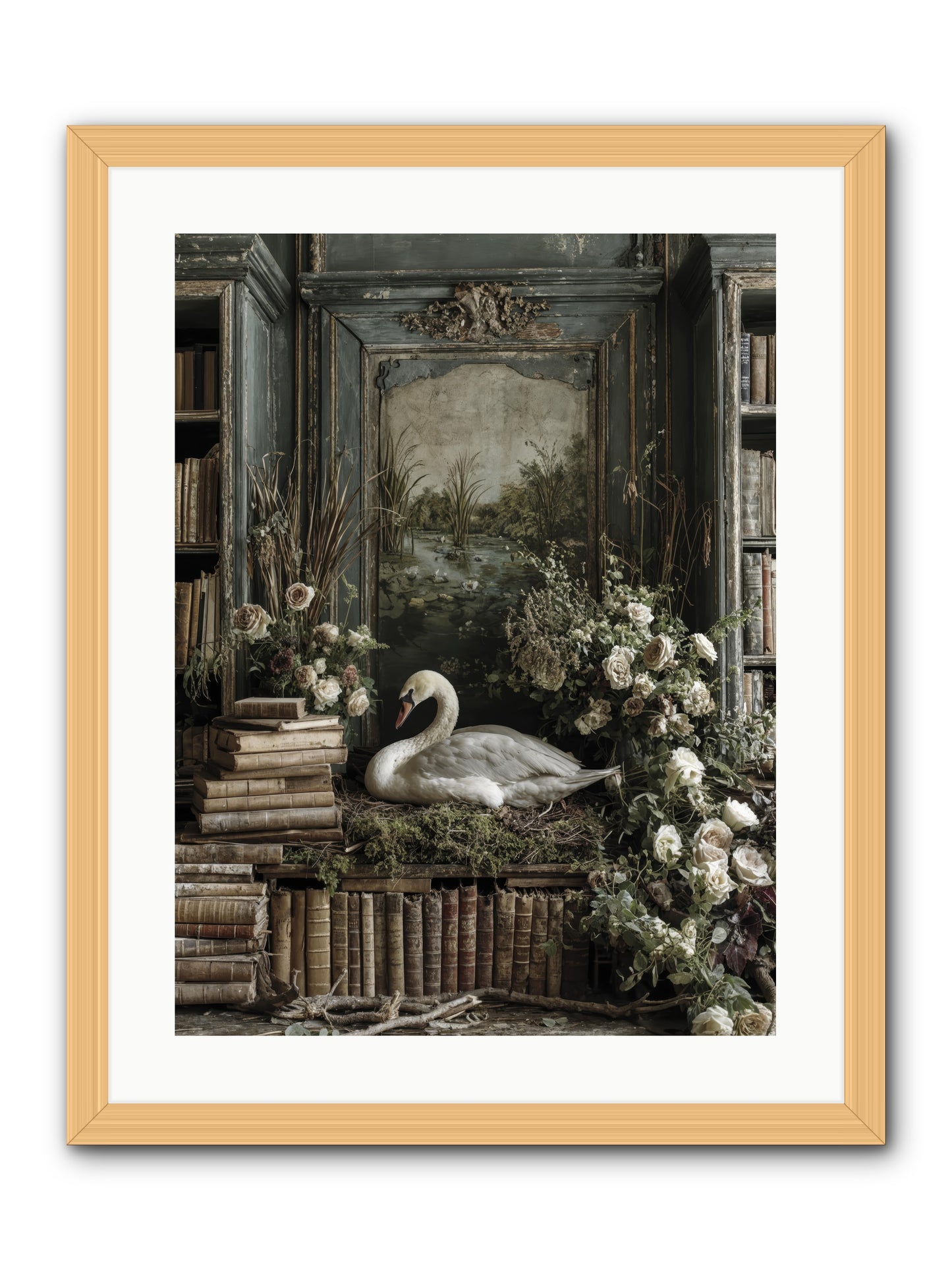 Time borrowed beauty -- Framed Print - Natural 18x24
