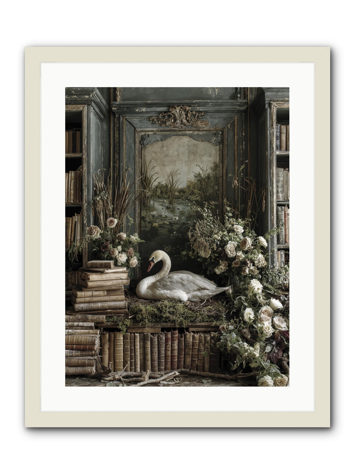 Time borrowed beauty -- Framed Print - White 18x24